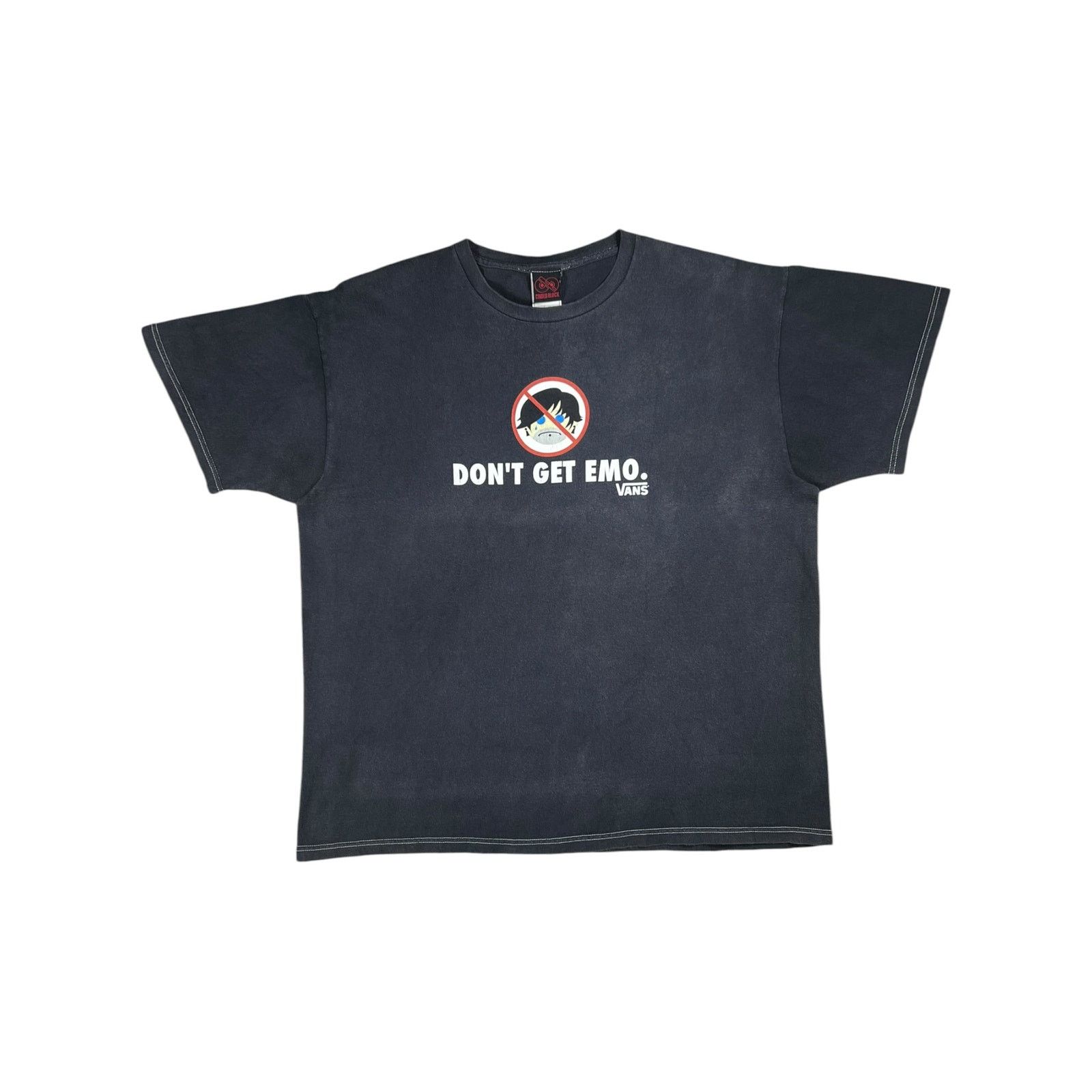 Band Tees × Vans × Vintage Vintage Y2K Vans Don’t Get Emo faded warped tour tee (XL) Size US XL / EU 56 / 4 - 1 Thumbnail