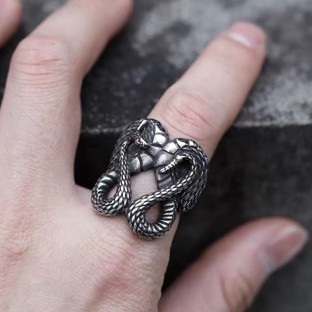 Jewelry Scandinavian snake Animal Ring Jewelry Amulet Size ONE SIZE - 1 Thumbnail