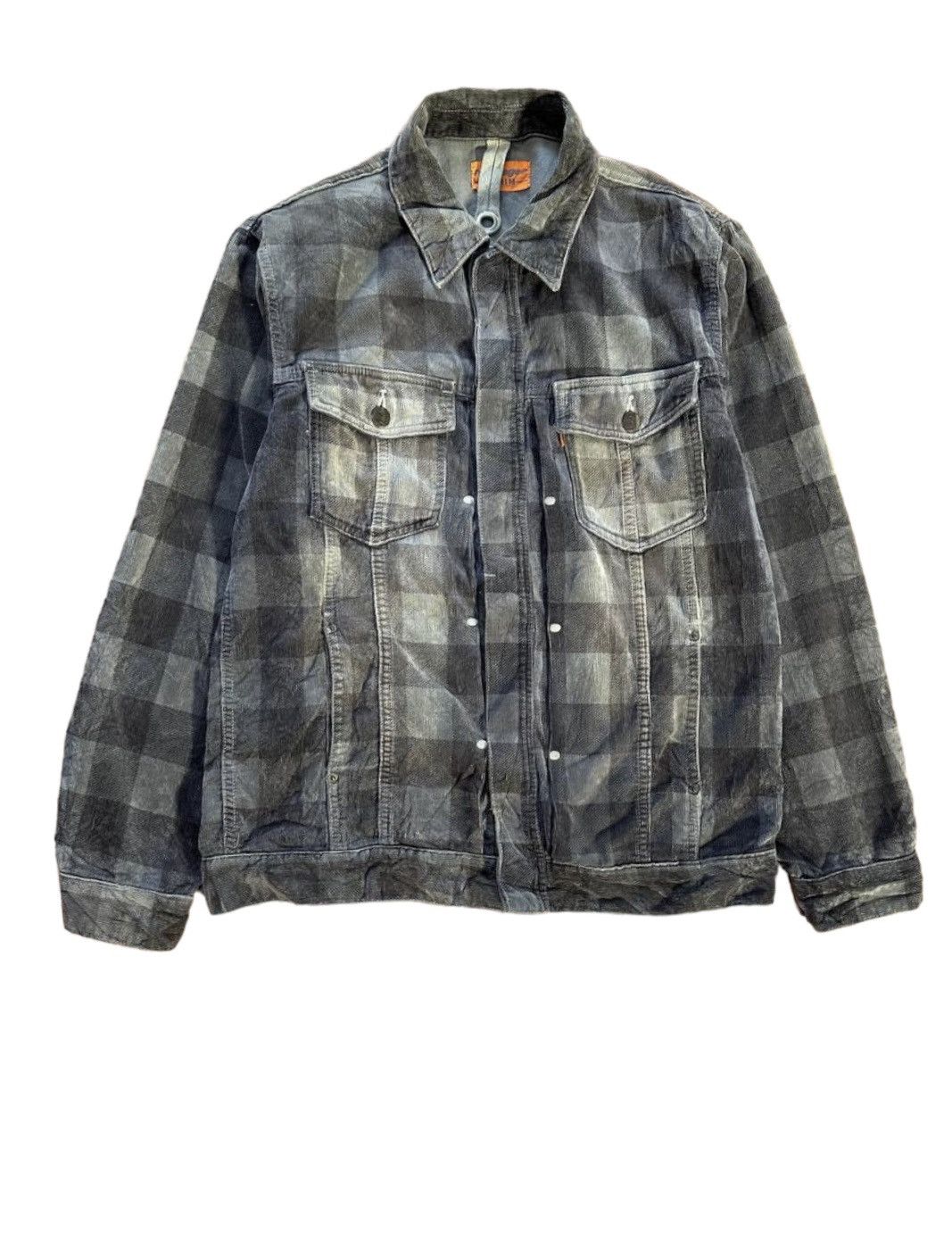 Montage Montage Denim Sunfaded Plaid Jacket Size US S / EU 44-46 / 1 - 1 Thumbnail