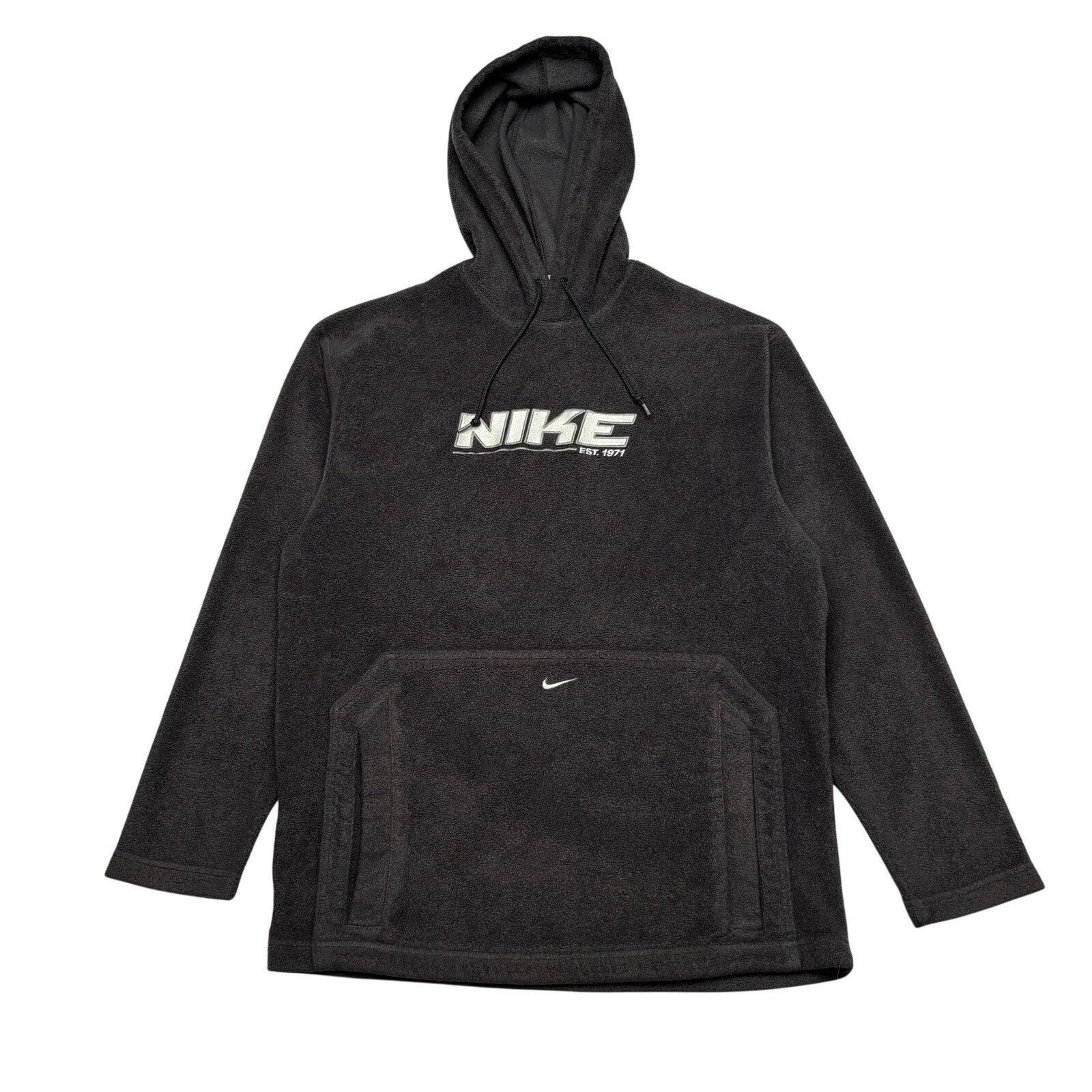 Nike × Vintage Vintage Y2K Nike Silver Tag Spellout Fleece Hoodie Men's S Size US S / EU 44-46 / 1 - 1 Thumbnail