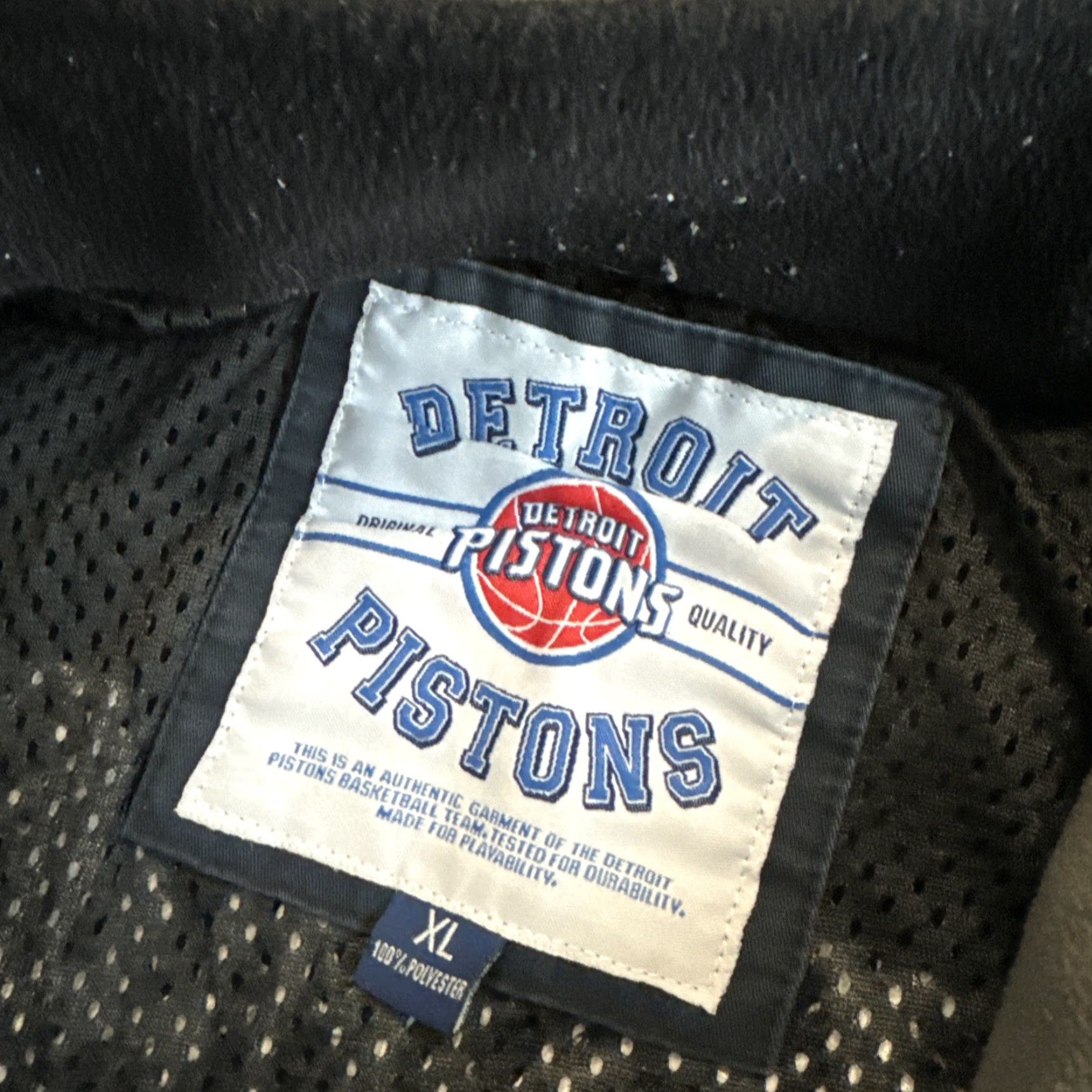 NBA VINTAGE NBA Pistons Men’s XL Gray Fleece Jacket Long Sleeve Full Zip Track Polyester Full Zip-Up Size US XL / EU 56 / 4 - 8 Thumbnail