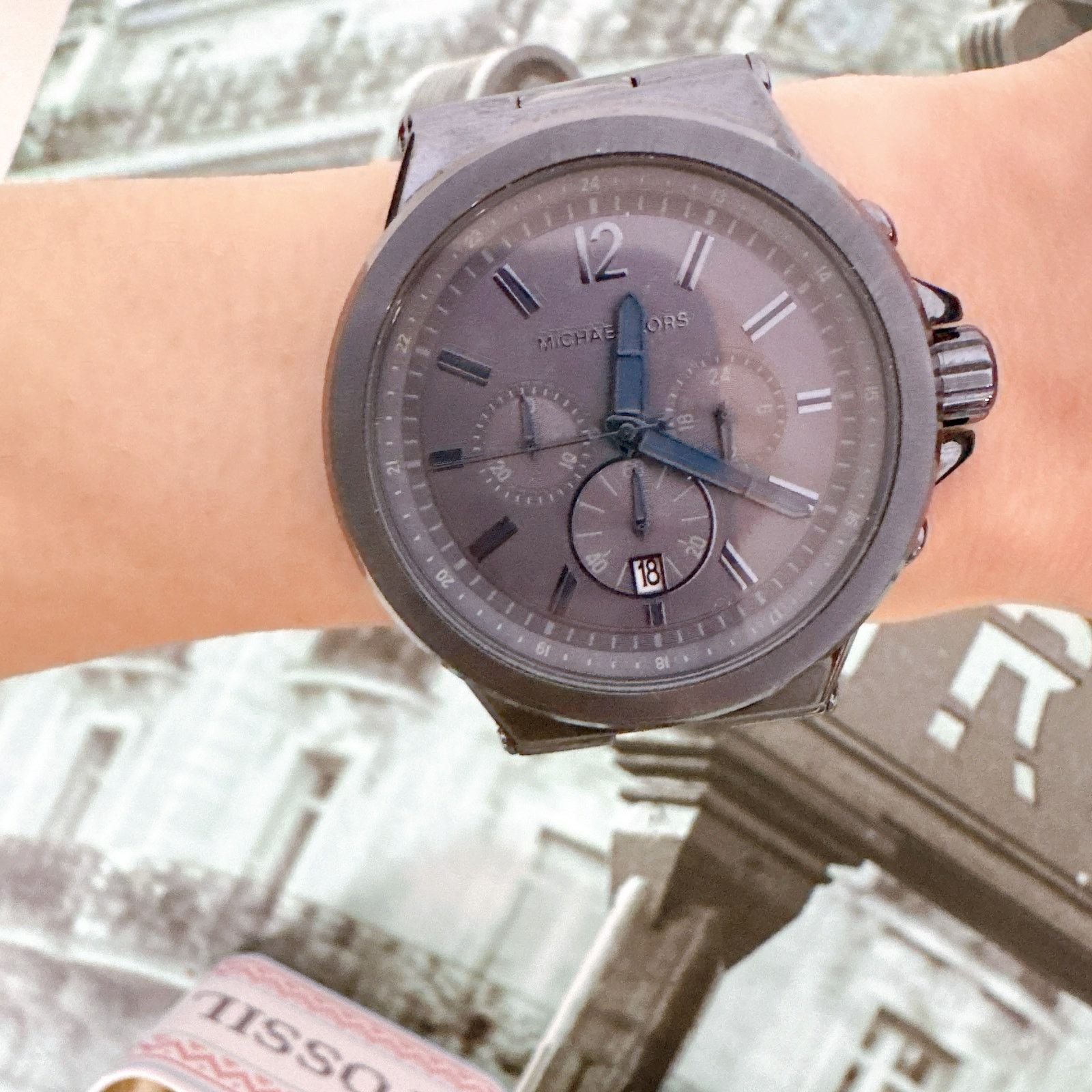 Michael Kors Michael Kors MK8655 Oversized Dylan Navy-Tone Watch Size ONE SIZE - 6 Thumbnail