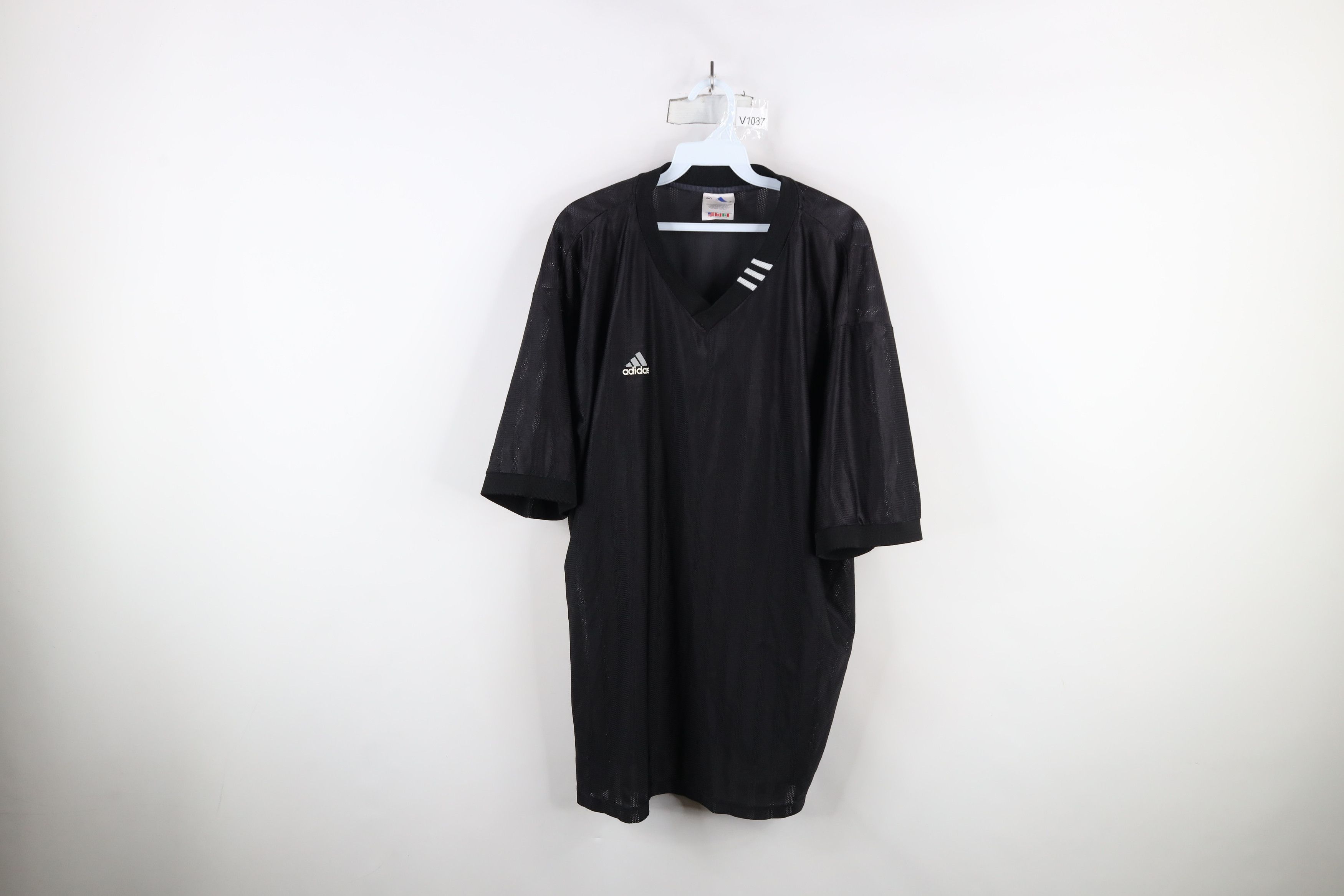 Adidas × Vintage Vintage 90s Adidas Striped Mesh Futbol Soccer Jersey T-Shirt Size US XL / EU 56 / 4 - 1 Thumbnail