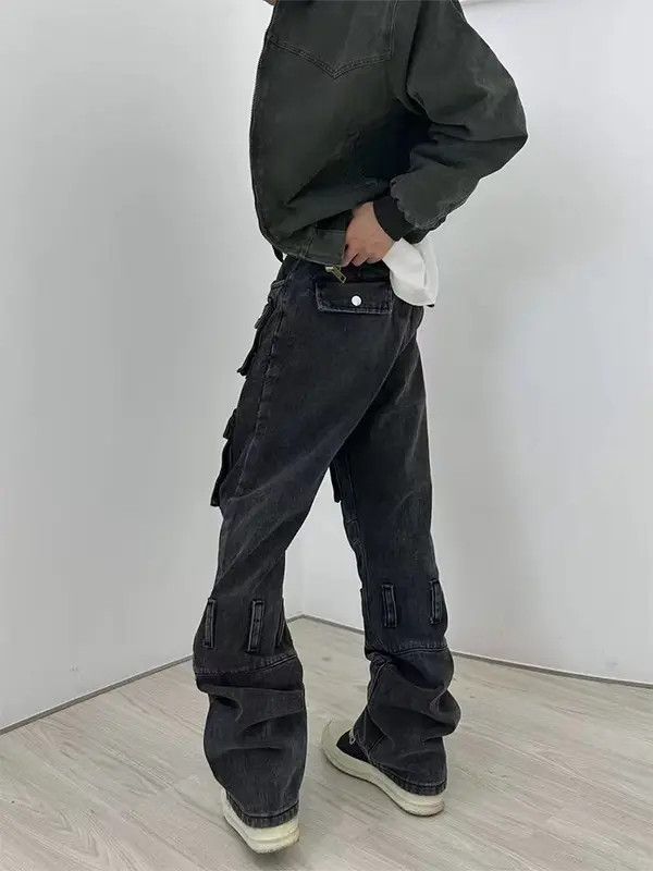 Japanese Brand Vintage Street Punk Hip Hop Multi-Pocket Workwear Jeans Size US 32 / EU 48 - 4 Thumbnail
