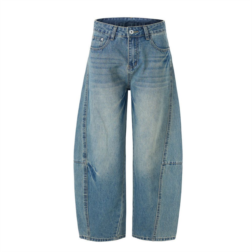 Vintage American retro men's punk distressed washed curved jeans Size US 32 / EU 48 - 4 Thumbnail