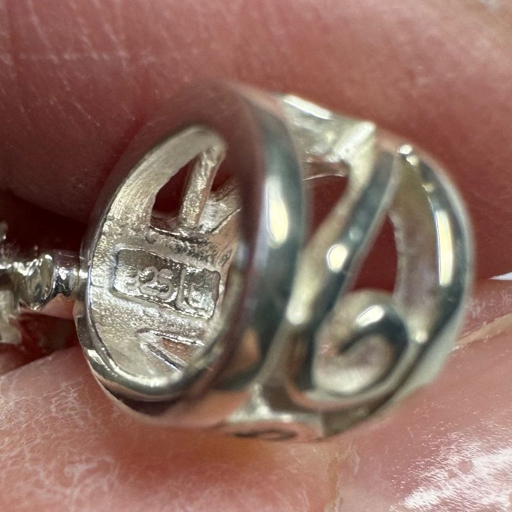 Other Vintage 925 Sterling Silver Pearl Heart Pendant Size ONE SIZE - 7 Thumbnail