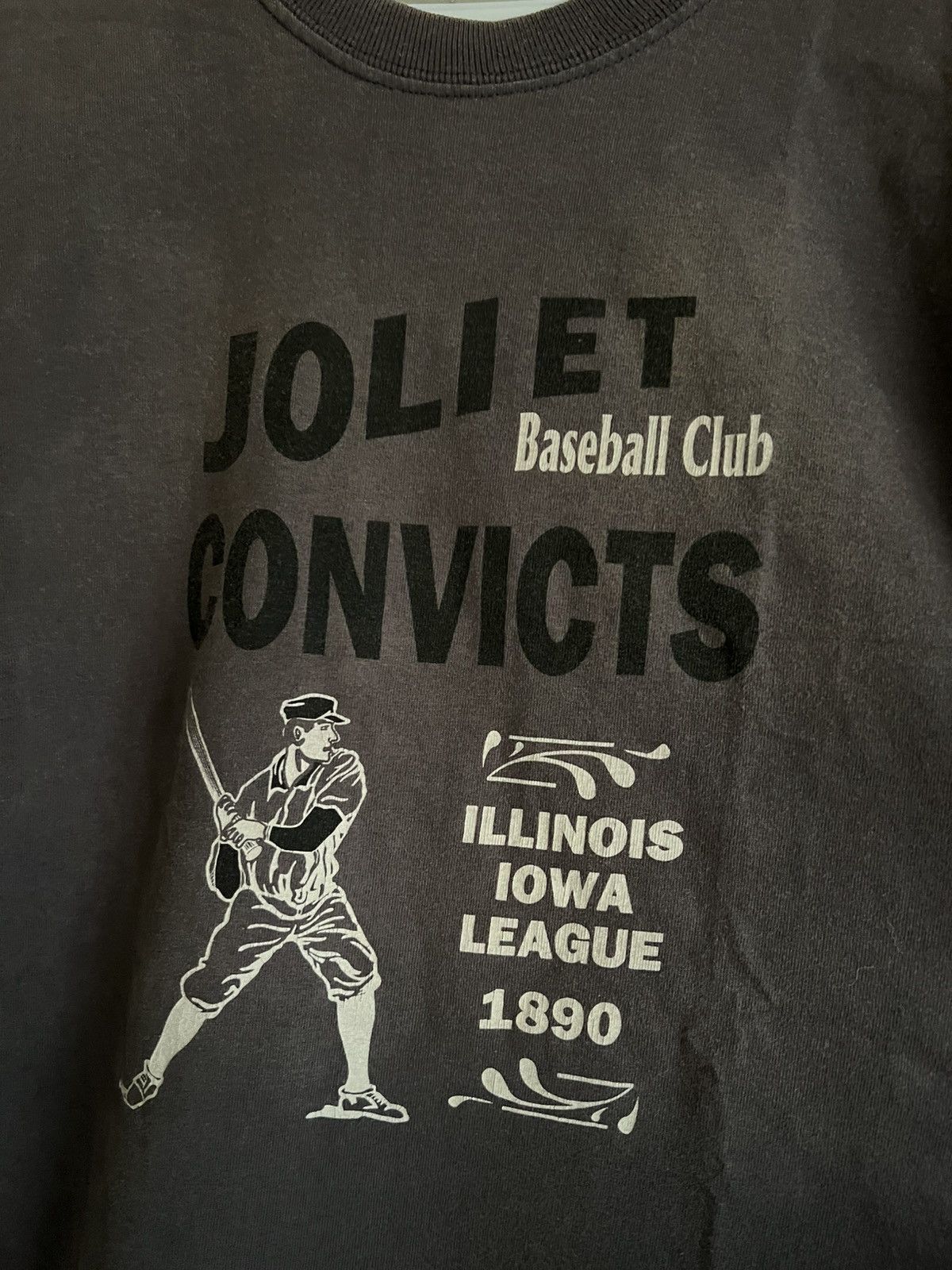 Ebbets Field Flannels Vintage Joliet Convicts Ebbets Tee Sz L USA 1890 League Size US L / EU 52-54 / 3 - 5 Thumbnail