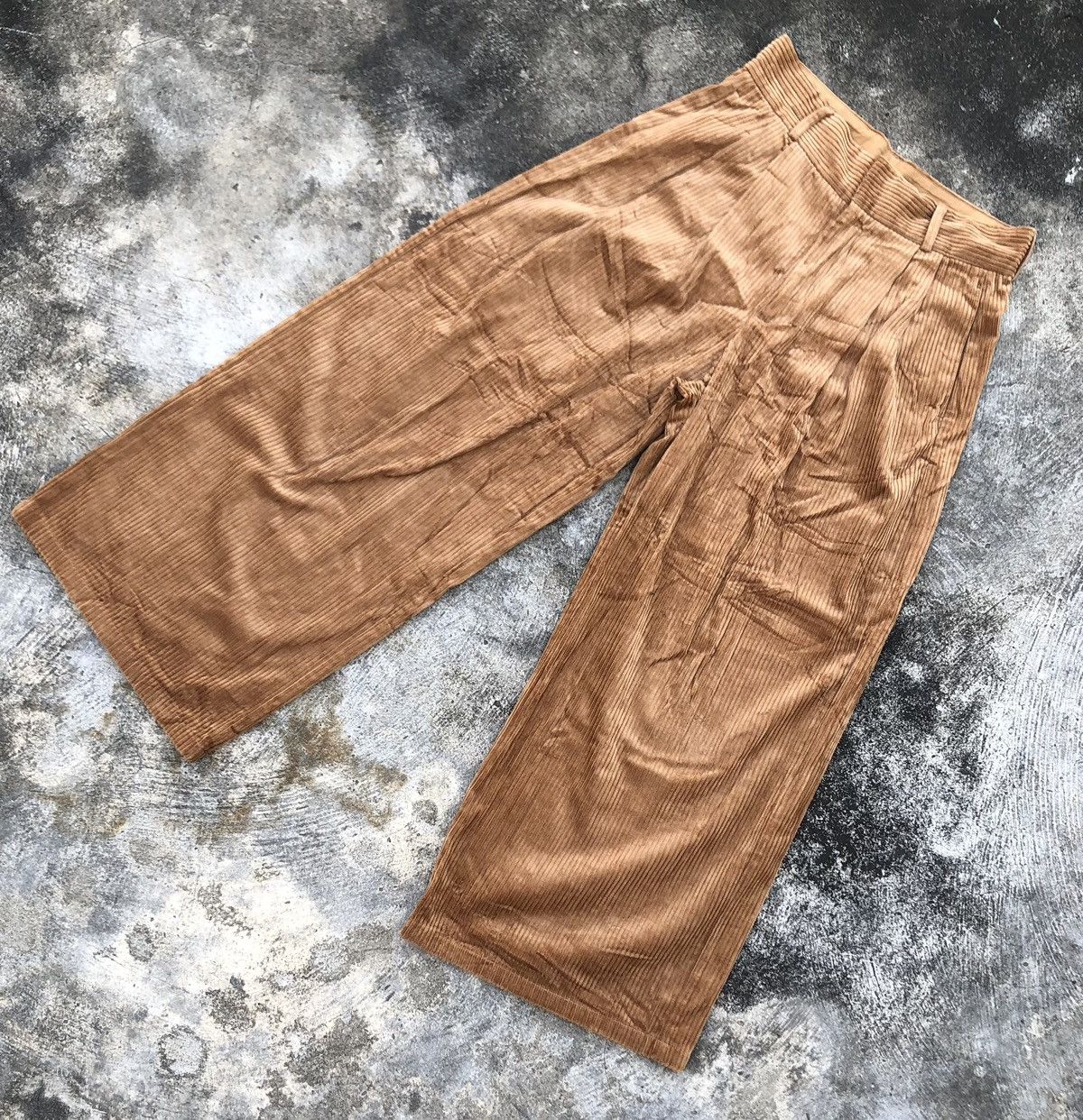 GU × Japanese Brand × Yohji Yamamoto GU CORDUROY WIDE PANTS JAPANESE STYLE Size 28" / US 6 / IT 42 - 2 Thumbnail