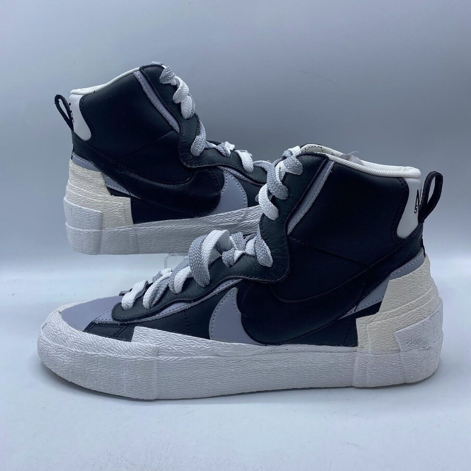 Nike NEW Nike Blazer Mid Sacai Black Grey Sneaker BV0072-002 Size US 9.5 / EU 42-43 - 2 Thumbnail
