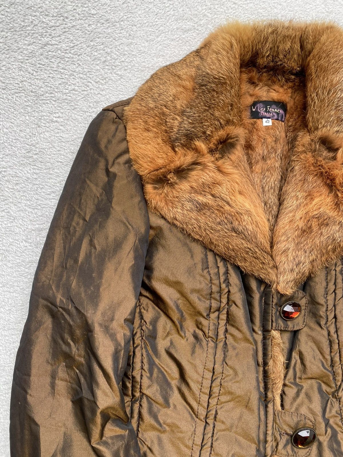 MR & MRS ITALY W Les Femme- Fur Aviator Jacket Size M / US 6-8 / IT 42-44 - 3 Thumbnail