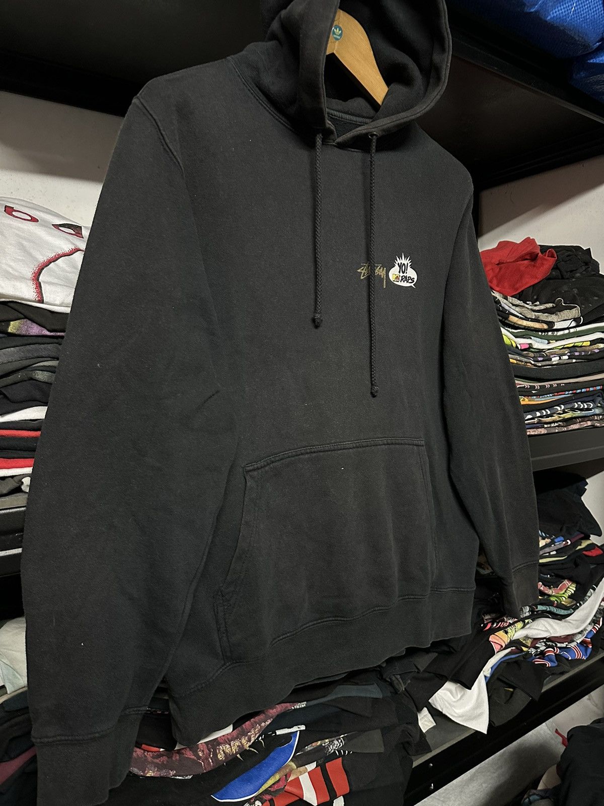 Rap Tees × Stussy × Vintage Rare Vintage Y2k Stussy Eric B And Rakim Hiphop Faded Hoodie Size US M / EU 48-50 / 2 - 11 Thumbnail