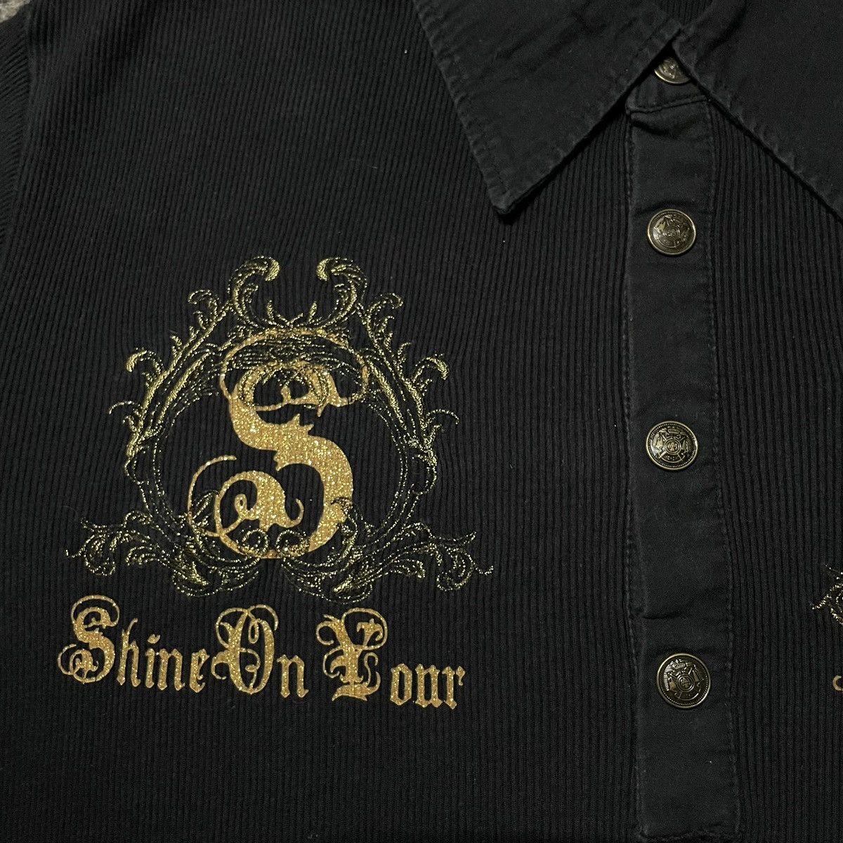 In The Attic × Japanese Brand × Share Spirit Homme ⚡️Archive⚡️- InTheAttic Homme Poem Backhits Polo Shirt Size US M / EU 48-50 / 2 - 5 Thumbnail