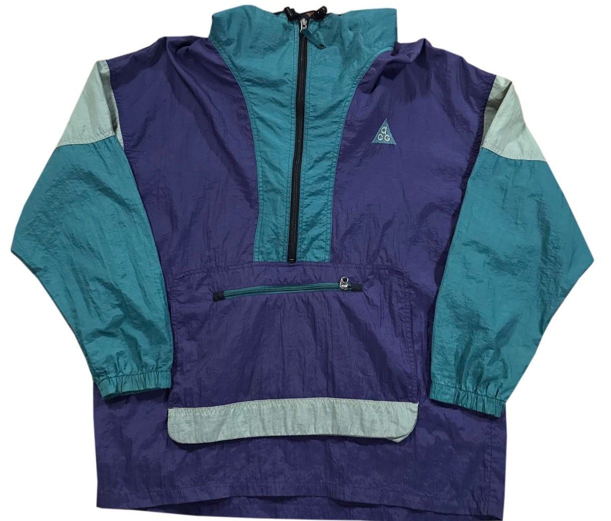 Nike Vintage Nike ACG Anorak Purple / Green Windbreaker (Size L) Size US L / EU 52-54 / 3 - 1 Thumbnail