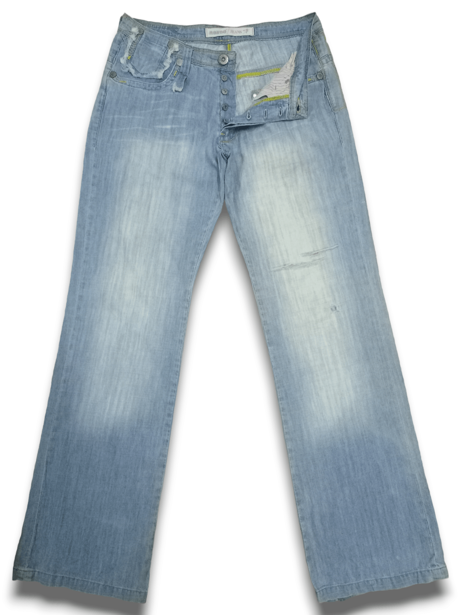 Other Vintage Mondo Jeans Light Wash Baggy Denim Pants Size US 33 - 1 Thumbnail