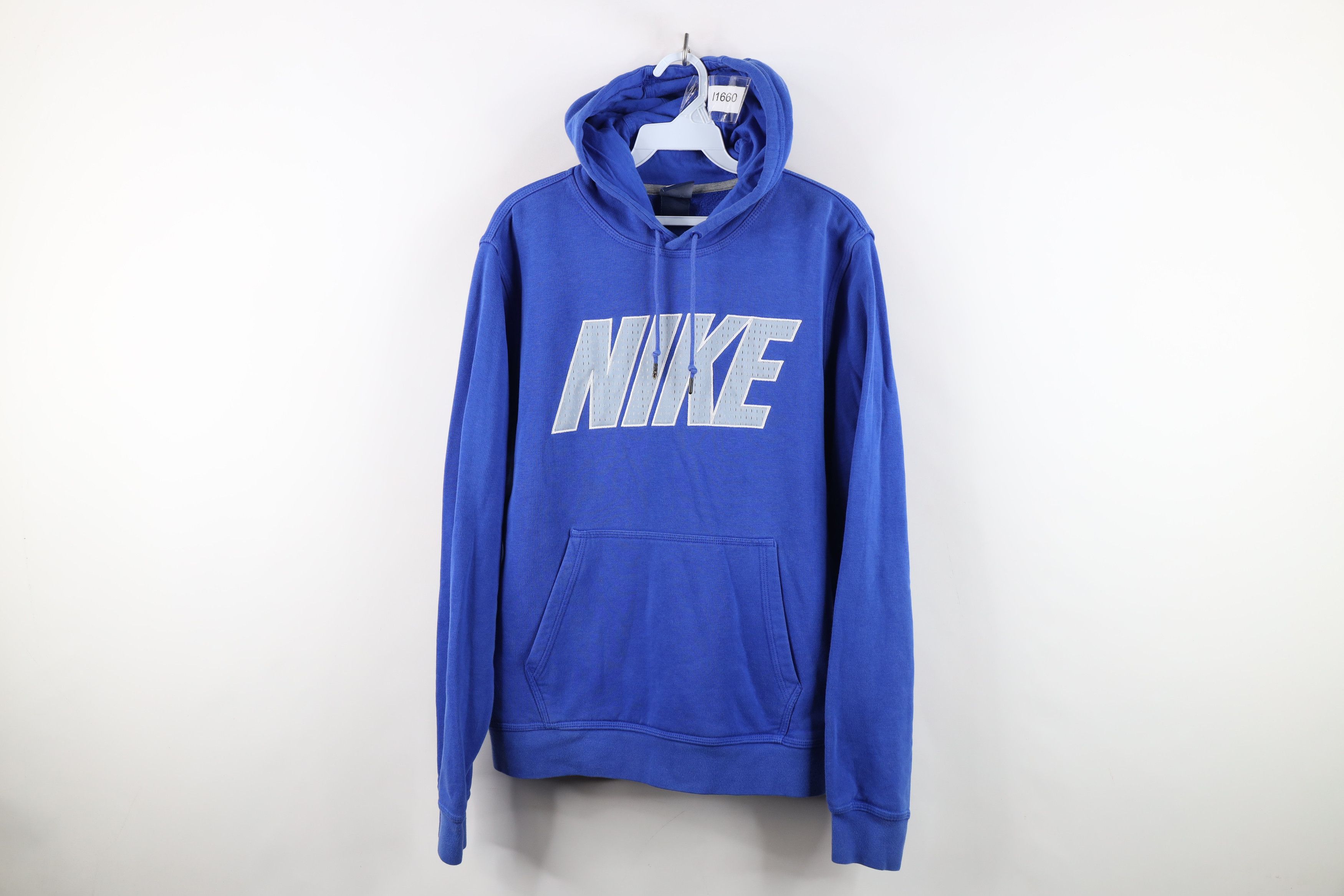 Nike Vintage Y2K Nike Spell Block Letter Hoodie Sweatshirt Blue Size US M / EU 48-50 / 2 - 1 Thumbnail