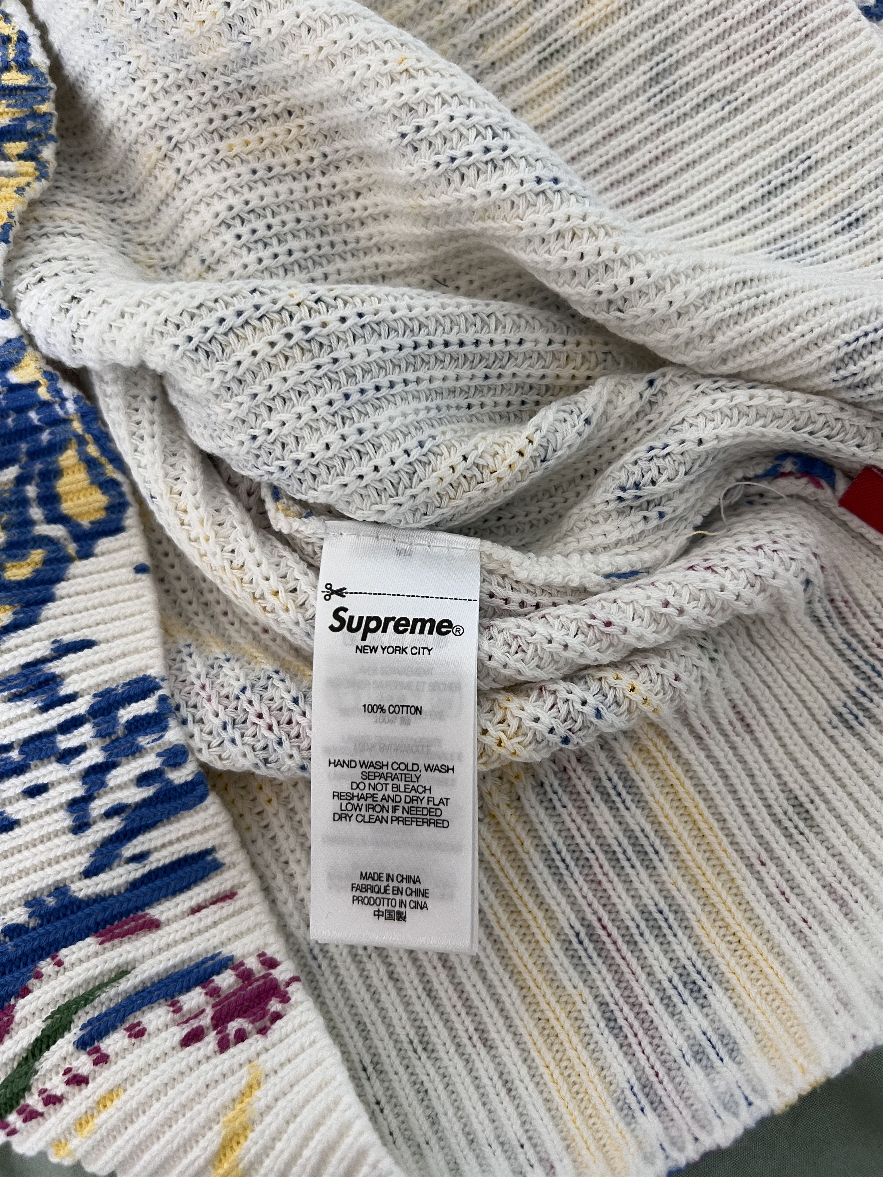 Supreme Supreme Printed Paisley Sweater in White | Grailed