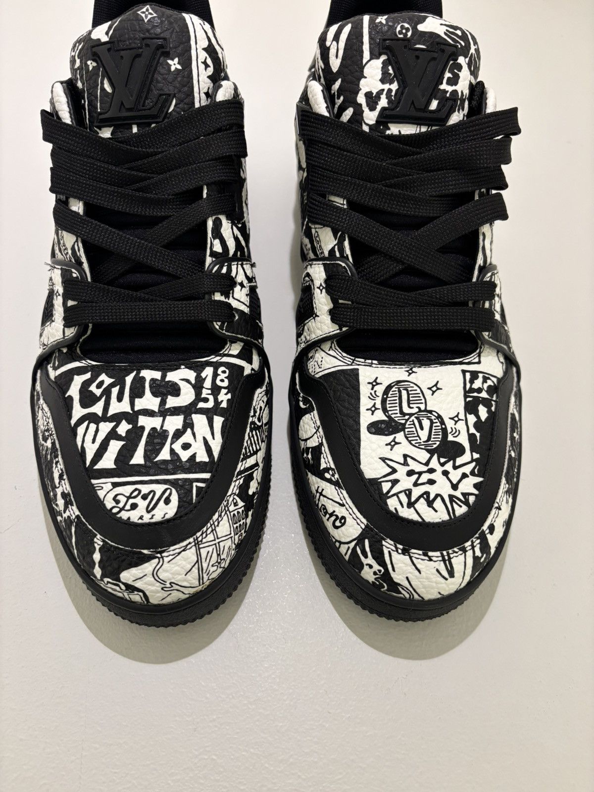 Louis Vuitton Louis Vuitton Black Comic Motif Trainers Size US 10 / EU 43 - 5 Thumbnail
