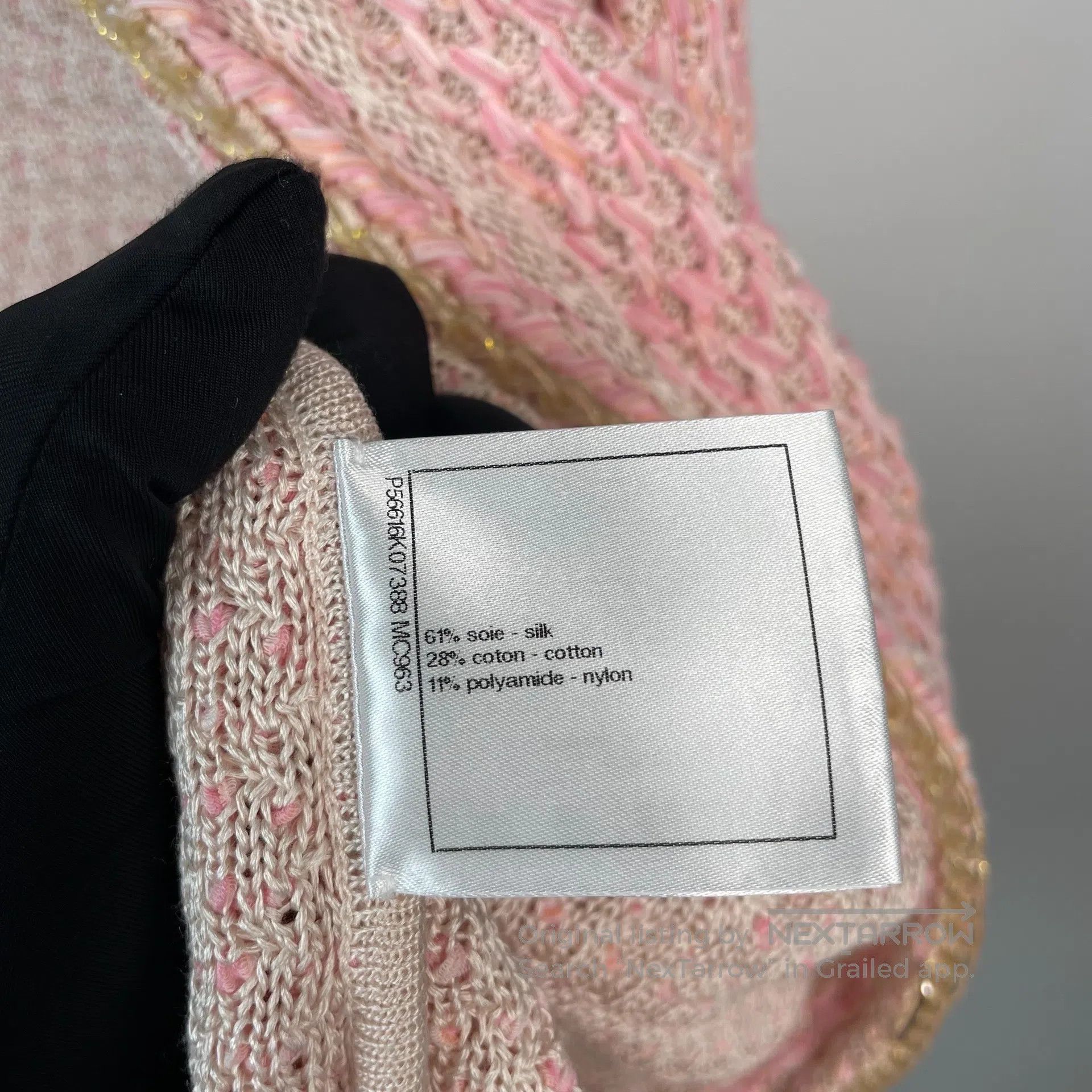 Chanel Chanel Cherry Blossom Pink Knit Open Cardigan Jacket| Size XS / US 0-2 / IT 36-38 - 9 Thumbnail