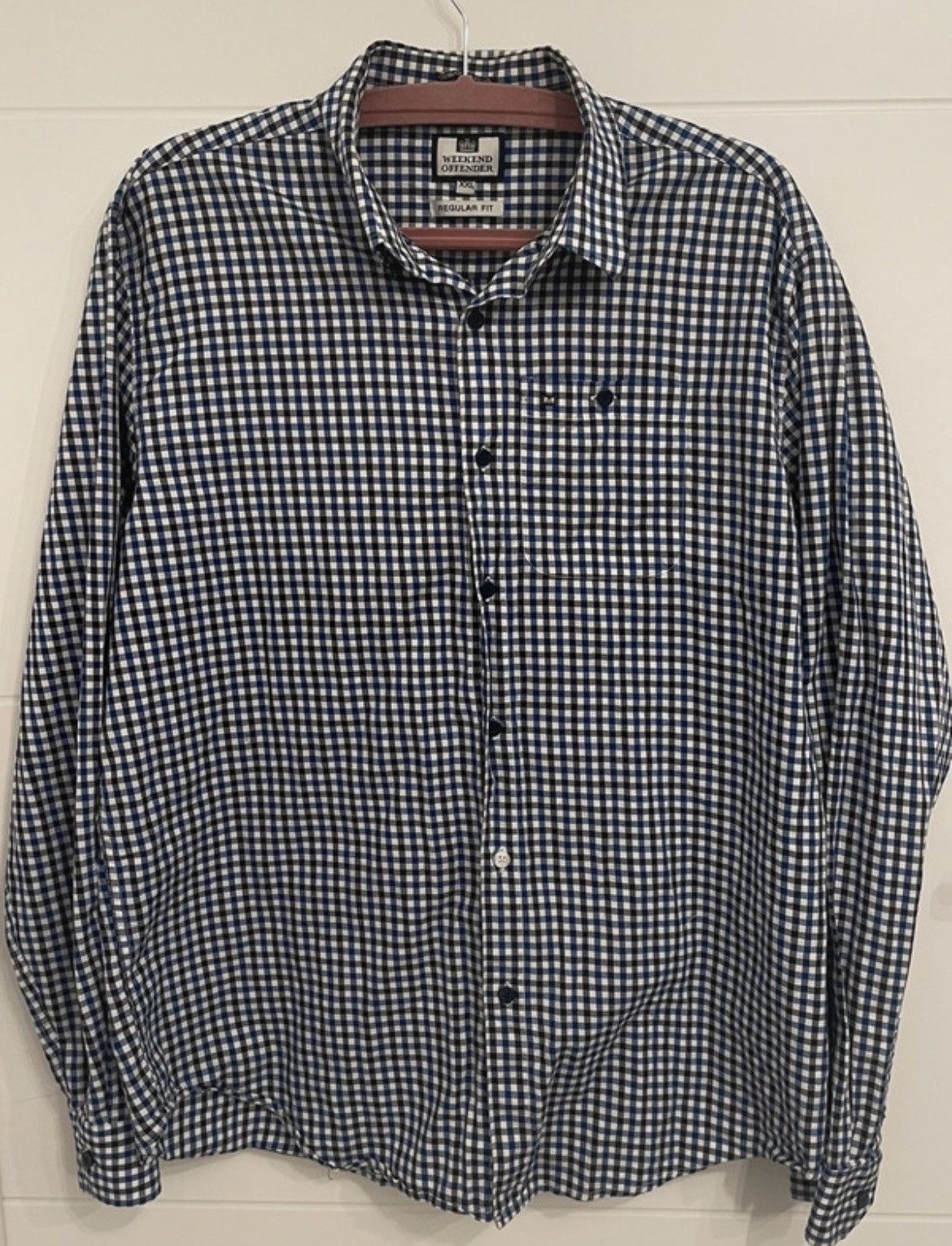Weekend Offender Weekend Offender Men's Long Sleeve Shirt Check Cotton Size US XXL / EU 58 / 5 - 2 Thumbnail