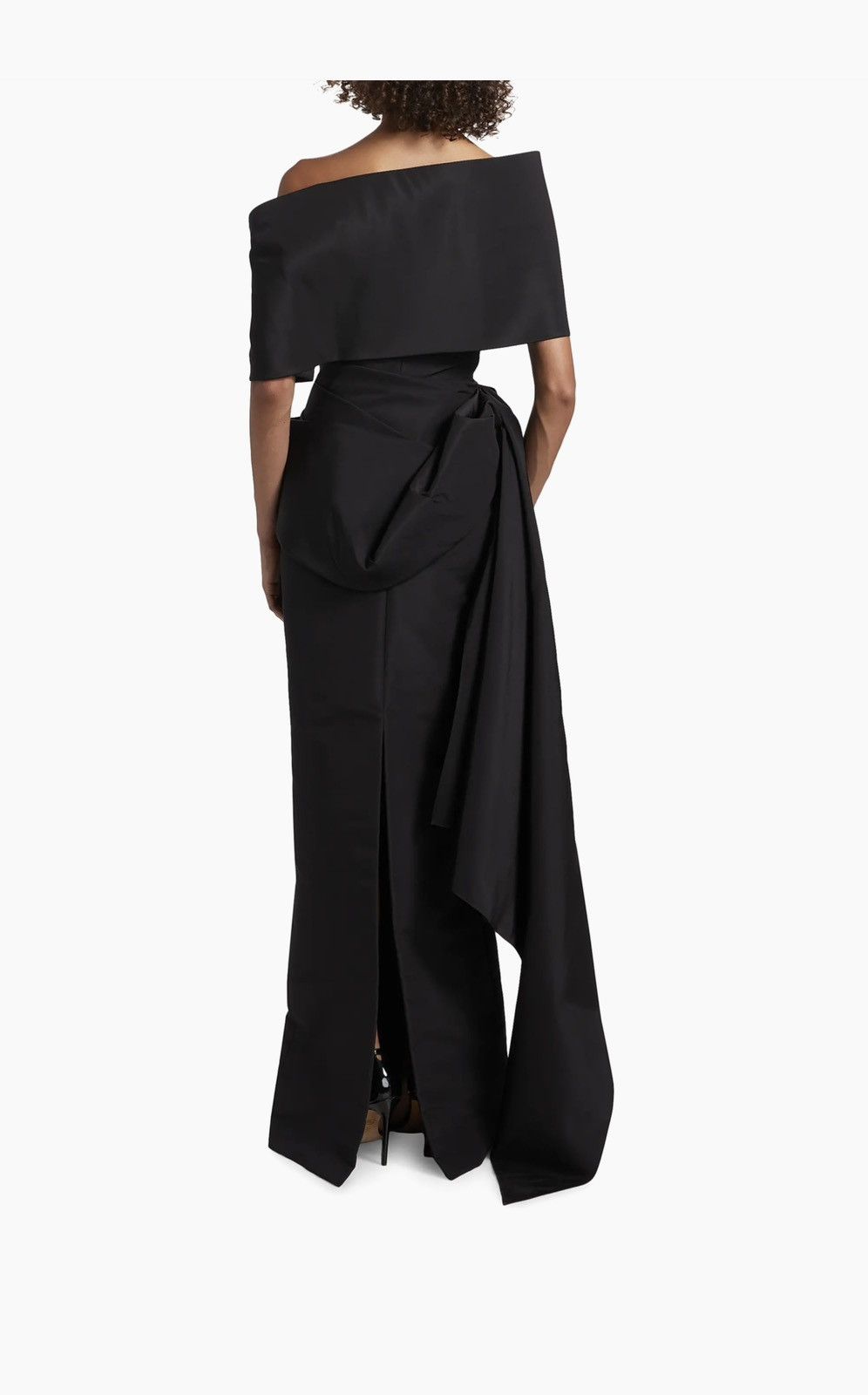 Oscar De La Renta Oscar de la Renta Black One-Shoulder Gown Size L / US 10 / IT 46 - 3 Thumbnail