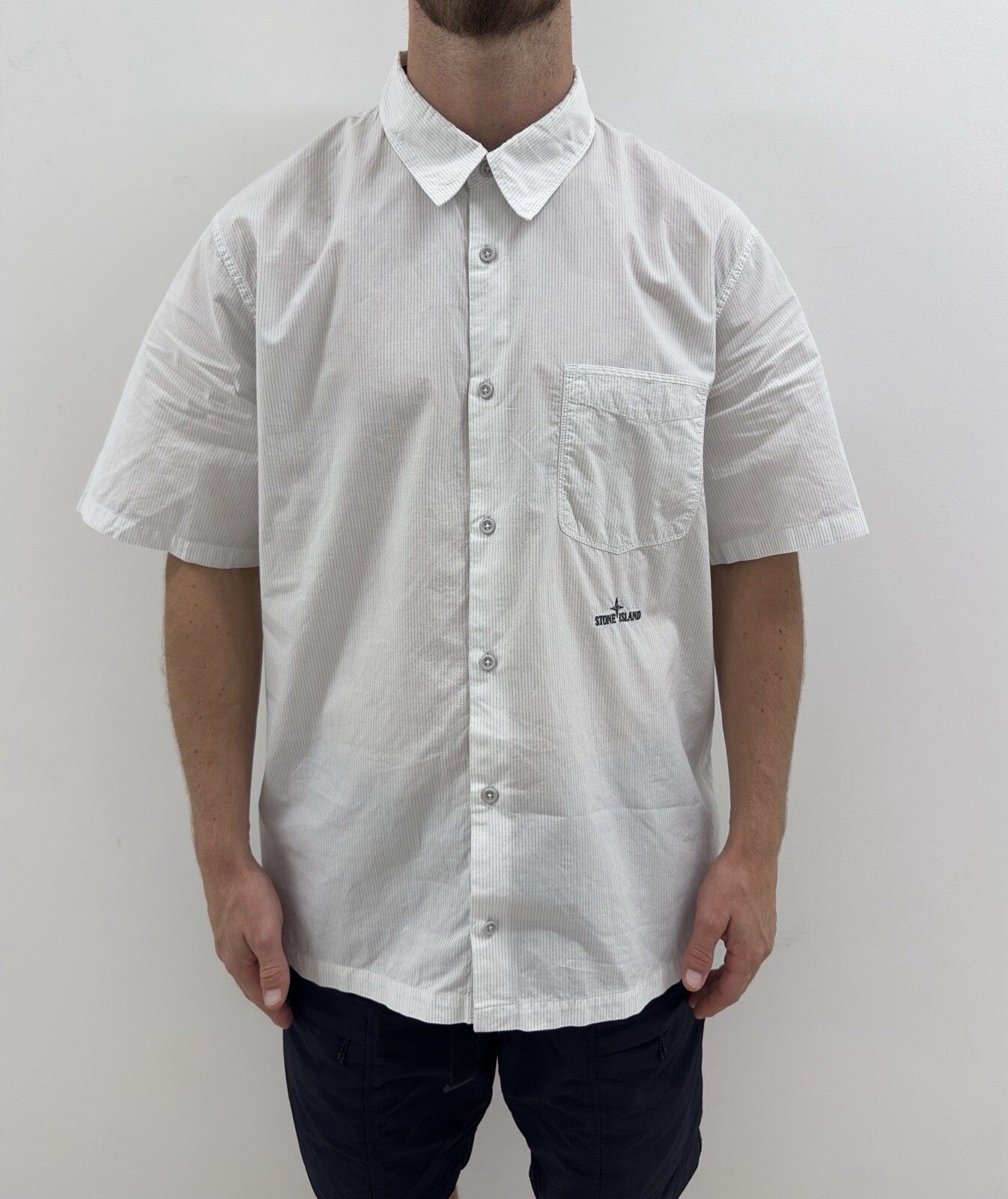 Stone Island Vintage Stone Island T-Shirt Buttons Striped Mens size XXL Size US XXL / EU 58 / 5 - 1 Thumbnail