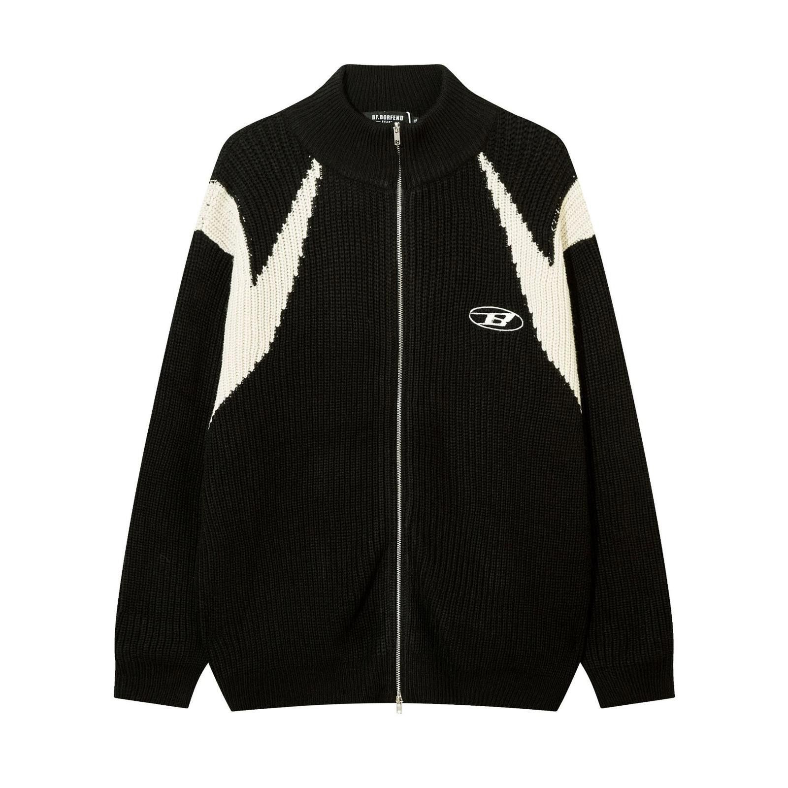 Japanese Brand Knit Zip-Up Sweater, Casual Knitwear Size US L / EU 52-54 / 3 - 6 Thumbnail