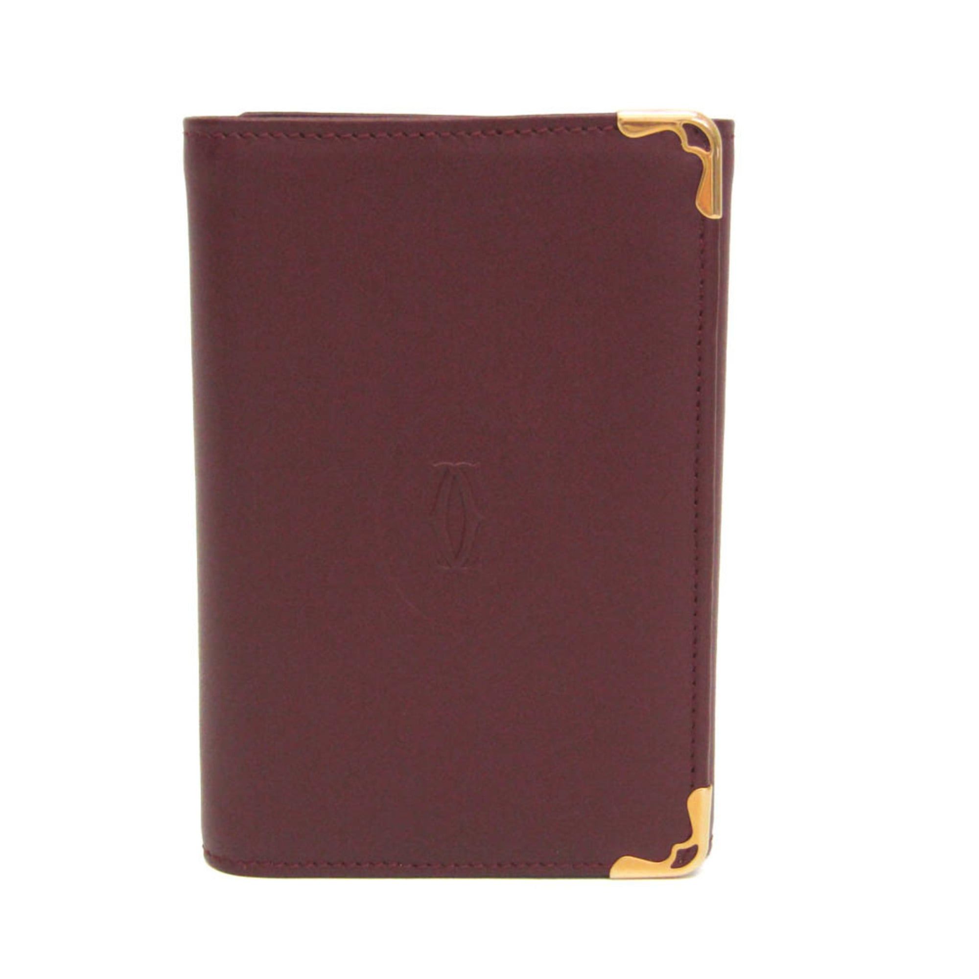 Cartier Cartier Must Men,Women Leather Bill Wallet (tri-fold) Wine Size ONE SIZE - 1 Thumbnail