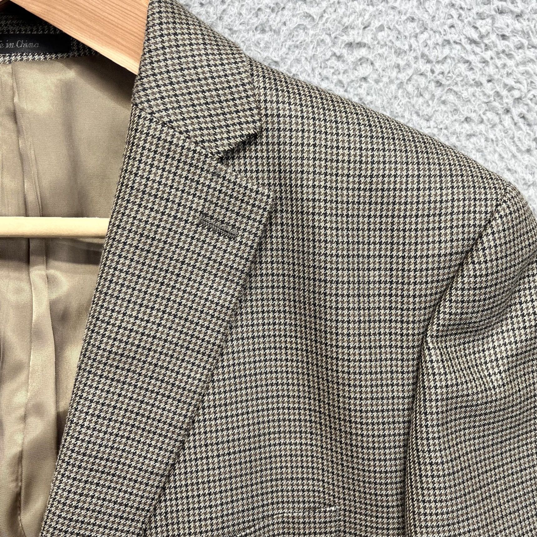 Ralph Lauren VINTAGE? No. Lauren Ralph Lauren Blazer Mens 48R Brown Silk Wool Check Tweed Sport Coat Shirt Jacket? Size 48R - 2 Thumbnail