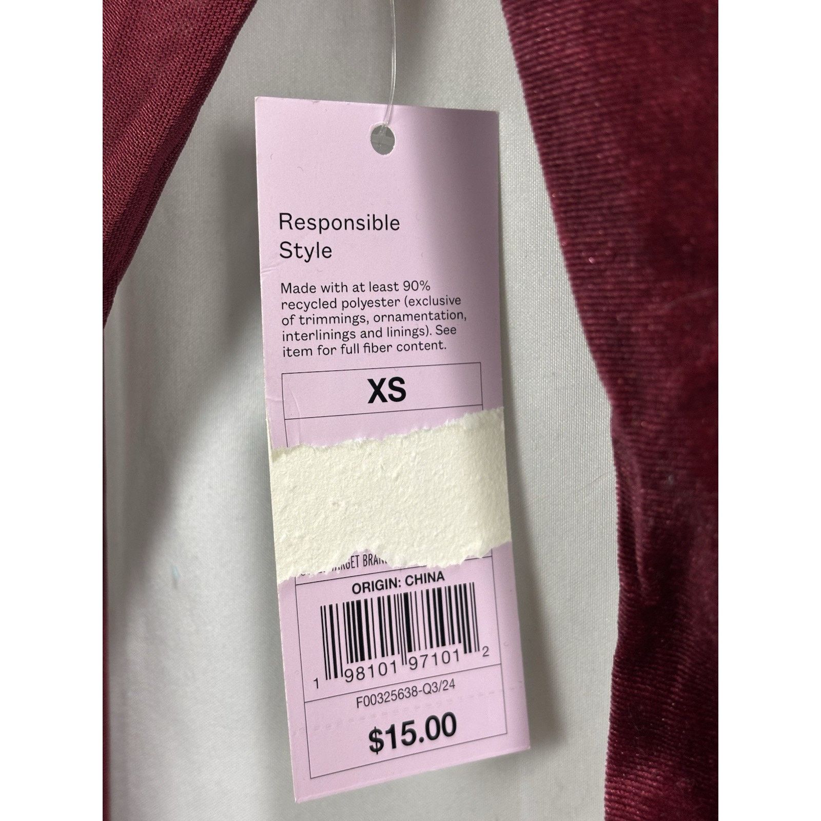 Target Basics NWT Wild Fable Long Sleeve Sheer Velvet Burgundy Shirt XS Size XS / US 0-2 / IT 36-38 - 5 Thumbnail