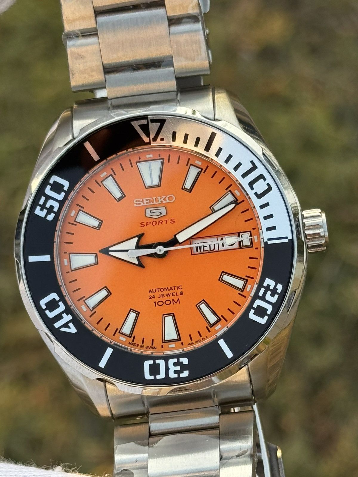 Seiko Seiko 5 Sports – black Diver Bezel– Automatic men watch Size 38 - 3 Thumbnail