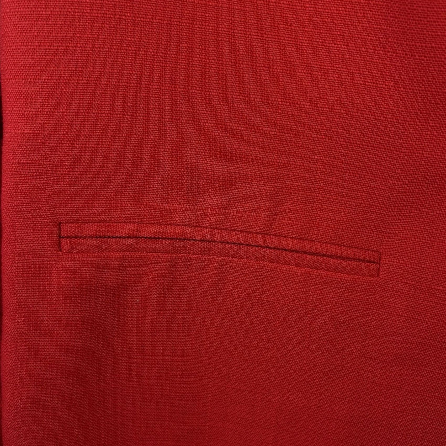Vintage VINTAGE Red 1 Button Blazer Jacket Womens 16 Retro Holiday Office Career Size XXL / US 16-18 / IT 52-54 - 5 Thumbnail
