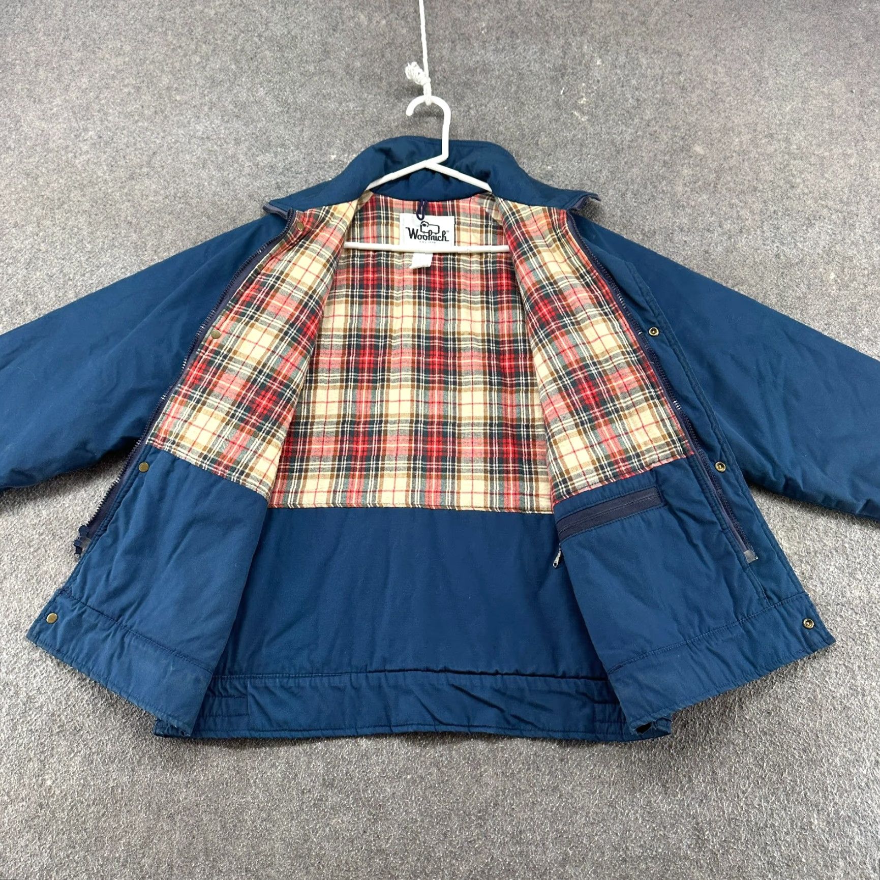 Vintage VINTAGE Woolrich Jacket Mens M Blue Parka Chore Barn Coat Flannel Lined USA 90s Size US M / EU 48-50 / 2 - 2 Thumbnail