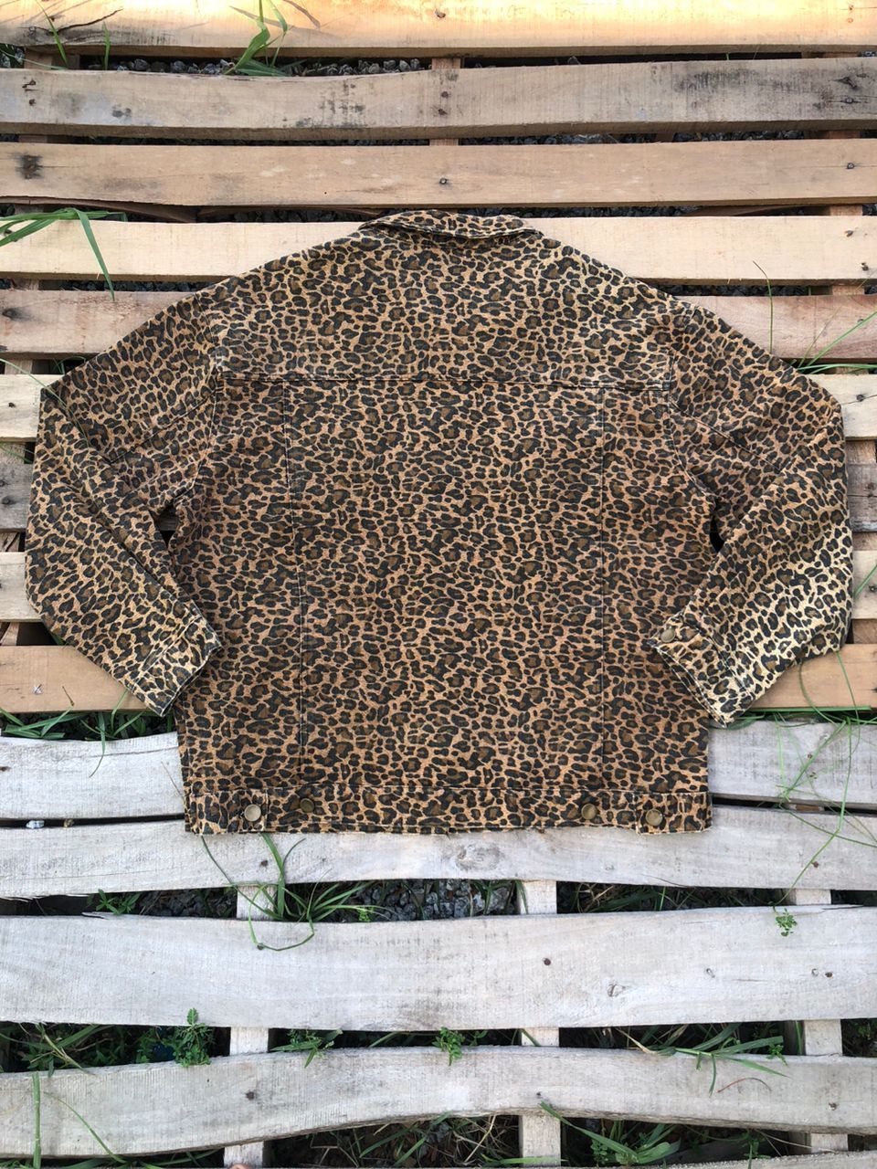 Other Vintage Denim Jacket Leopard Design Size US L / EU 52-54 / 3 - 2 Thumbnail