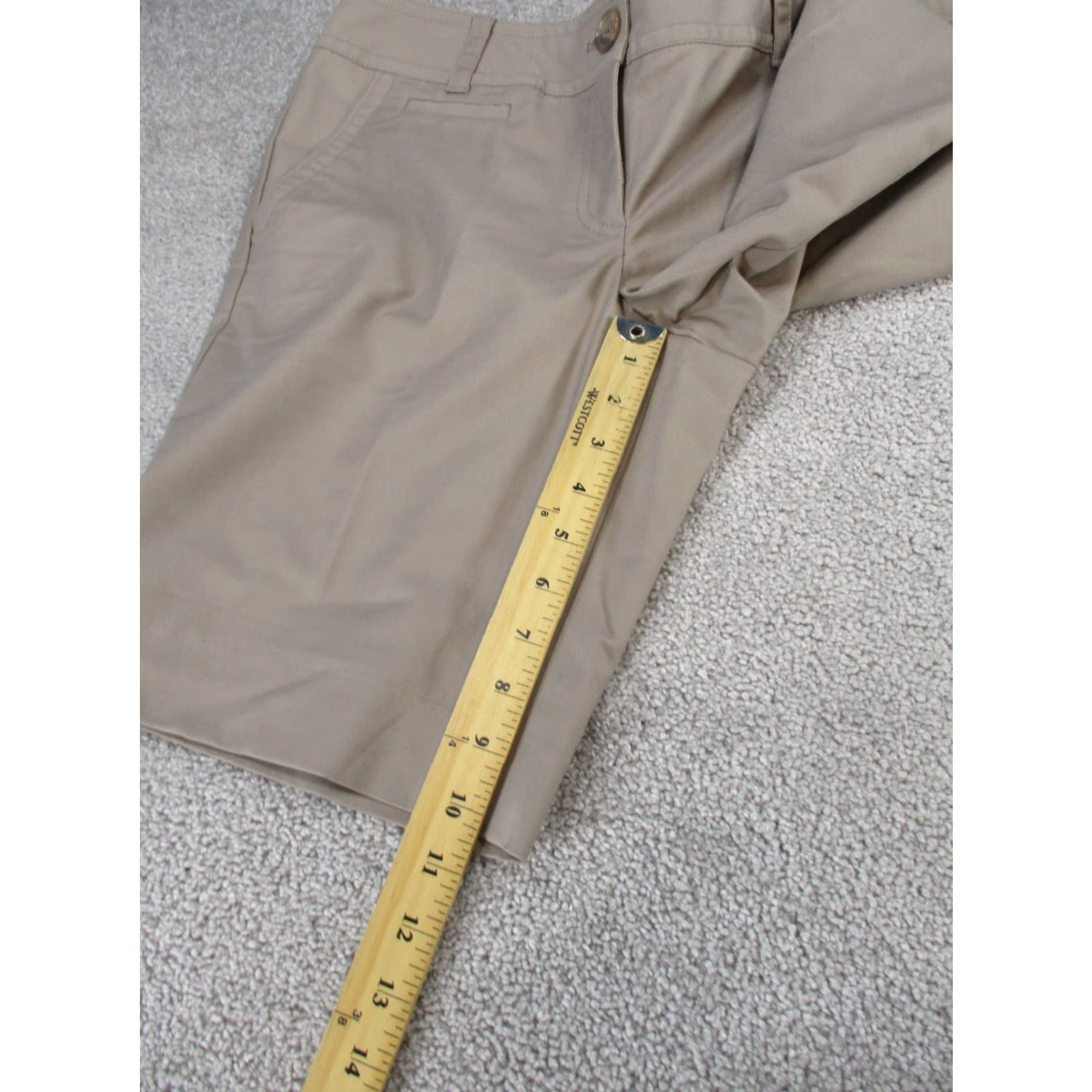 Ann Taylor Ann Taylor Shorts Womens 6 Light Brown Cotton Chinos Signature Fit NEW Size 28" / US 6 / IT 42 - 3 Thumbnail