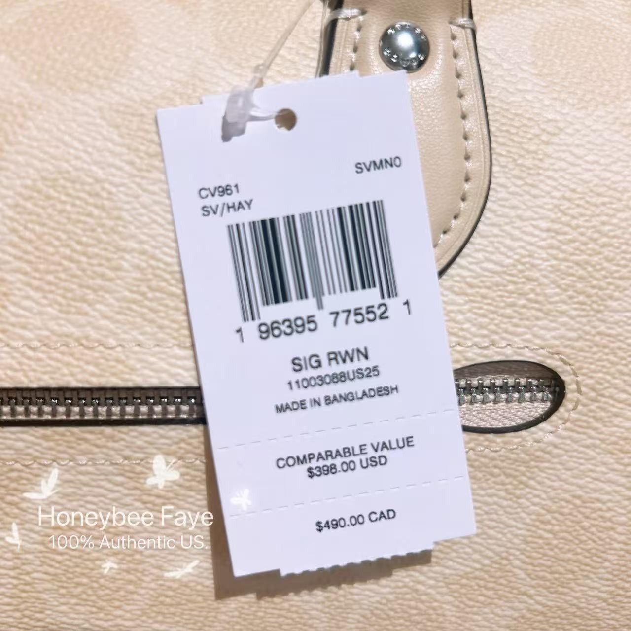 Coach Rowan Satchel Bag In Signature Canvas CV961 Size ONE SIZE - 5 Thumbnail