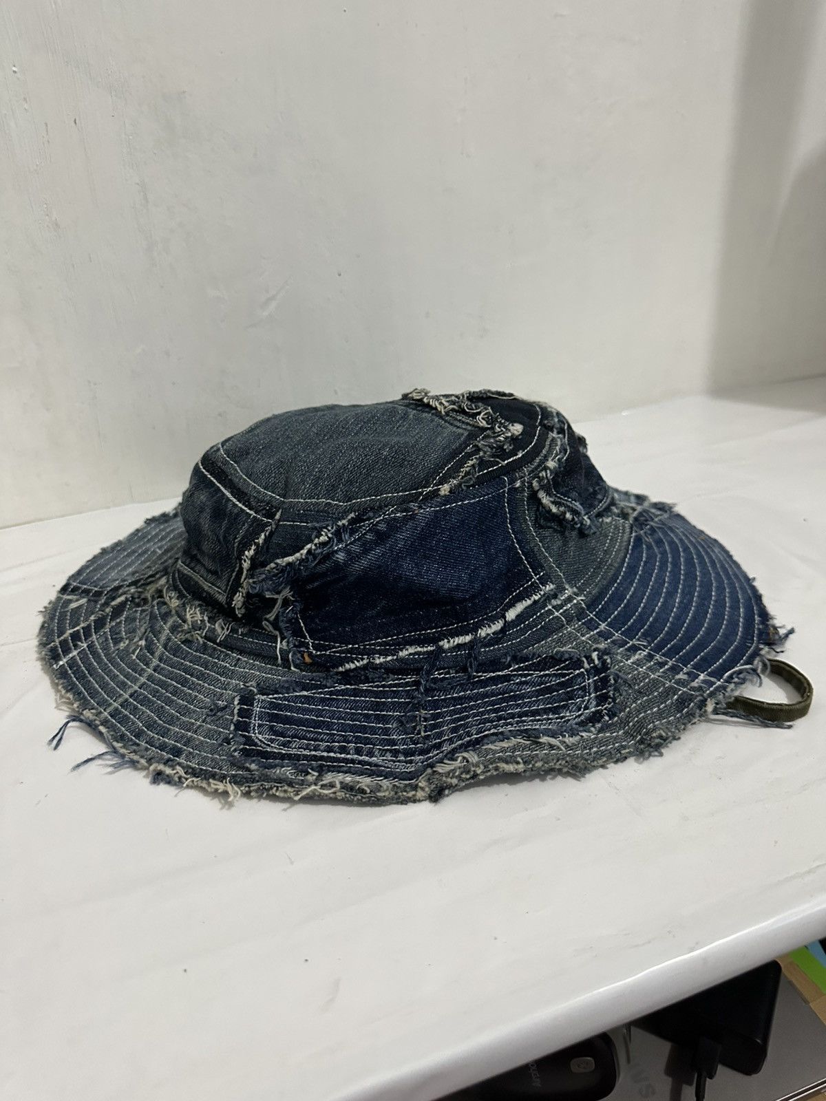 Art Comes First Beautifull Custom Made Patchwork Denim Bucket Hats Size ONE SIZE - 11 Thumbnail