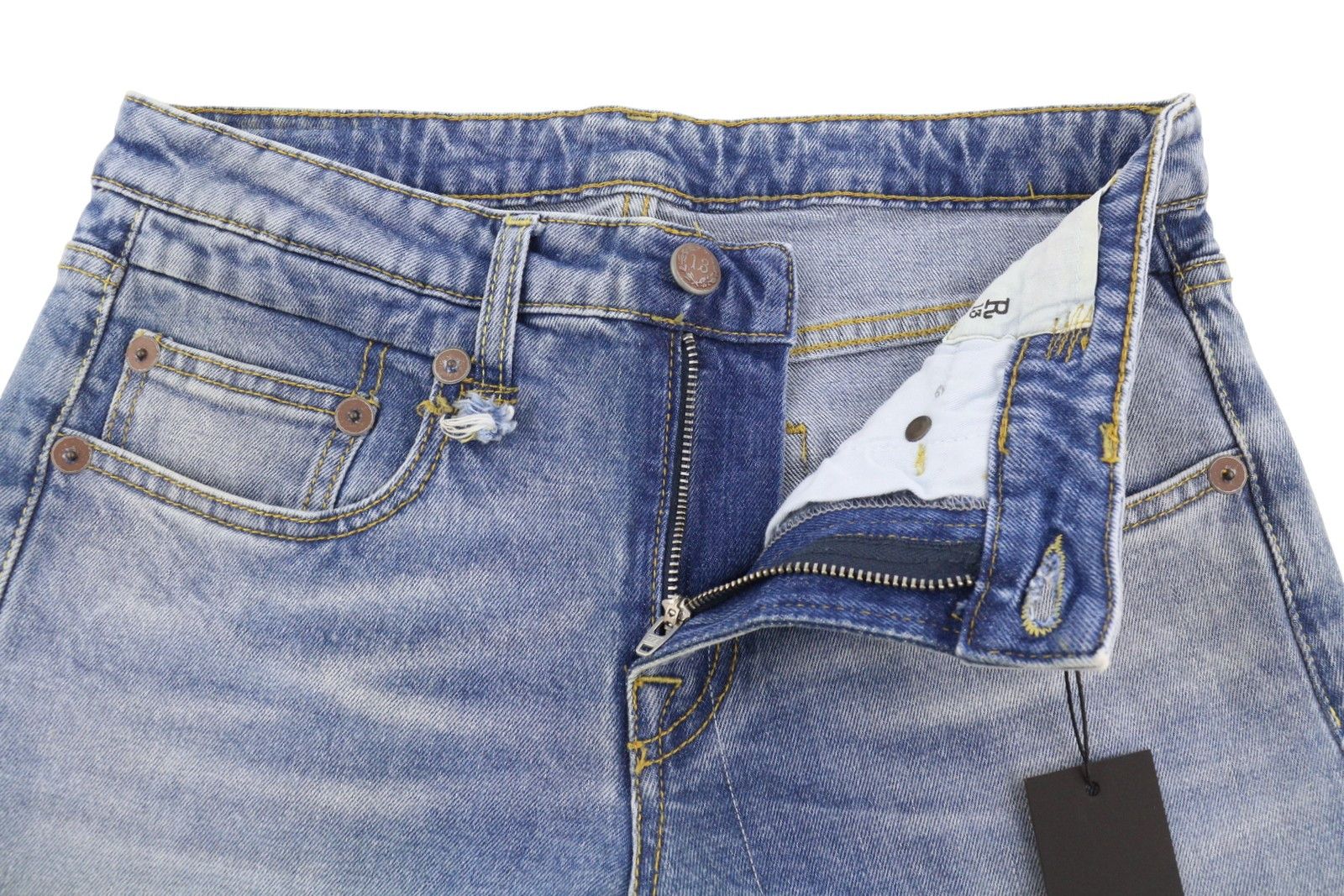 R13 BOY SKINNY 27 Jasper Stretch Cropped Ankle Zip Fly 87168 Size 27" / US 4 / IT 40 - 4 Thumbnail