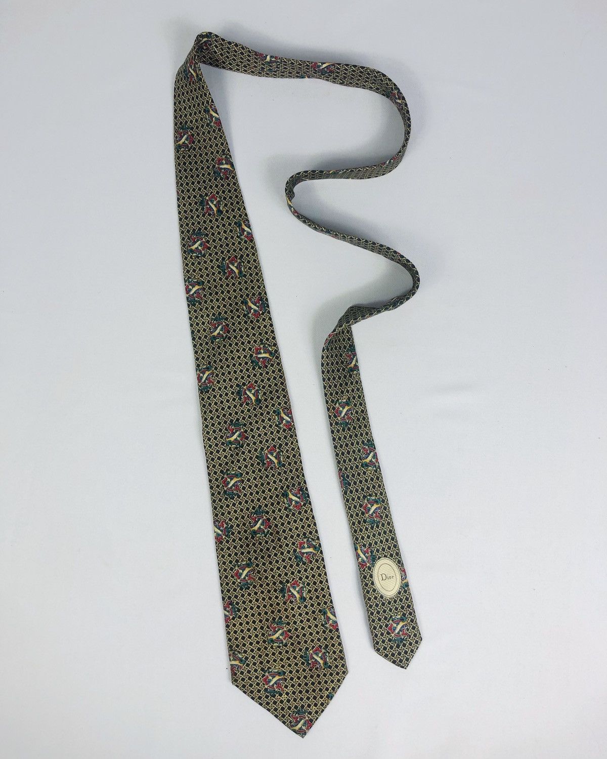 Christian Dior Monsieur Rare Vintage Christian Dior Monsieur Silk Tie Size ONE SIZE - 2 Thumbnail