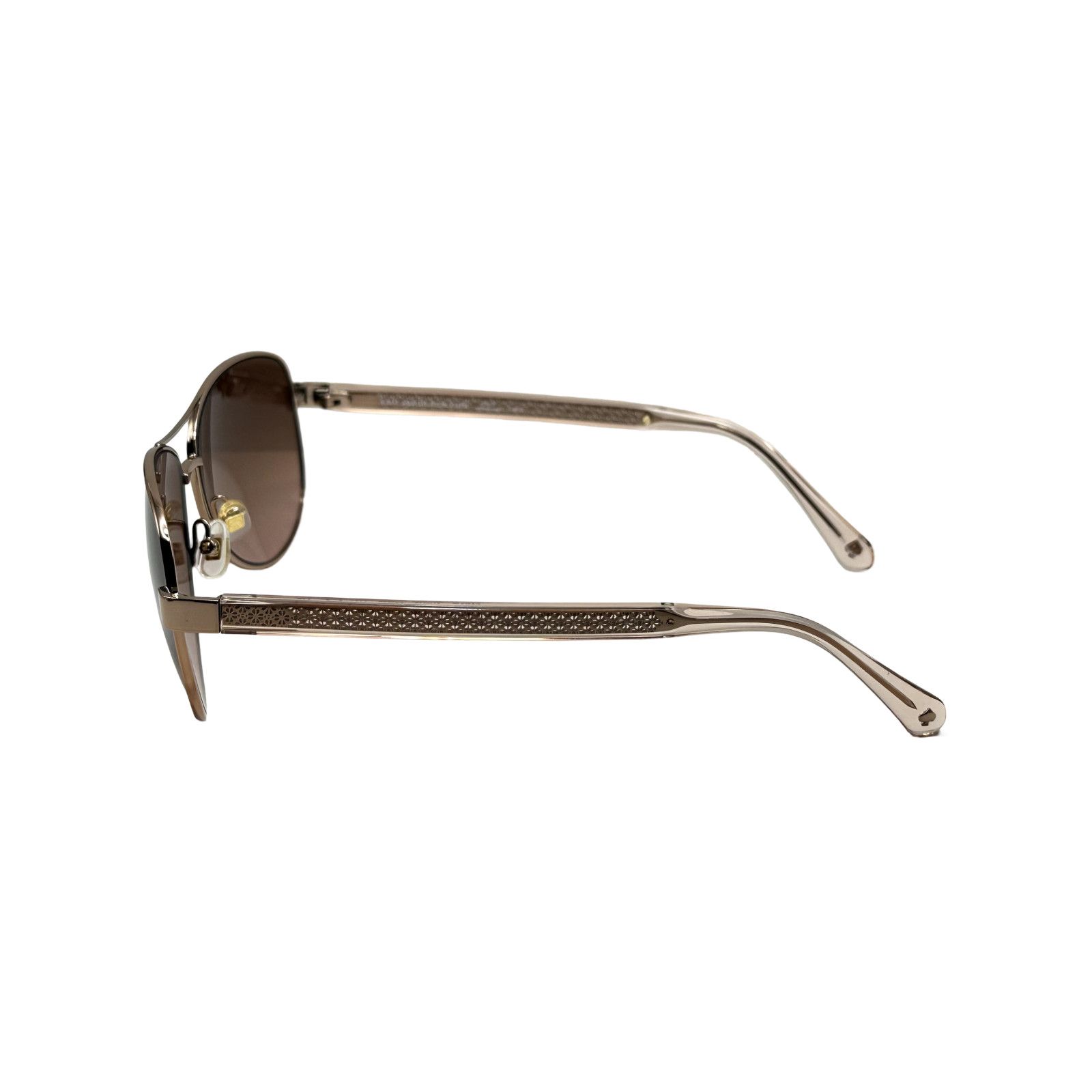 Kate Spade Kate Spade Aviator Sunglasses Rose Gold Gradient Amber Lens Size ONE SIZE - 3 Thumbnail