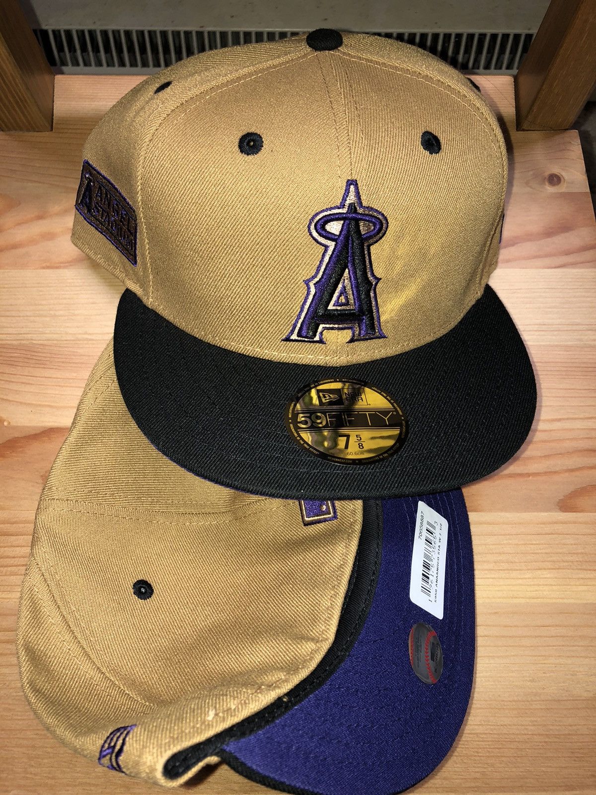 New Era New Era Fitted Anaheim Angels Hat PB&J Tan Black Angels 1/2 Size ONE SIZE - 1 Thumbnail