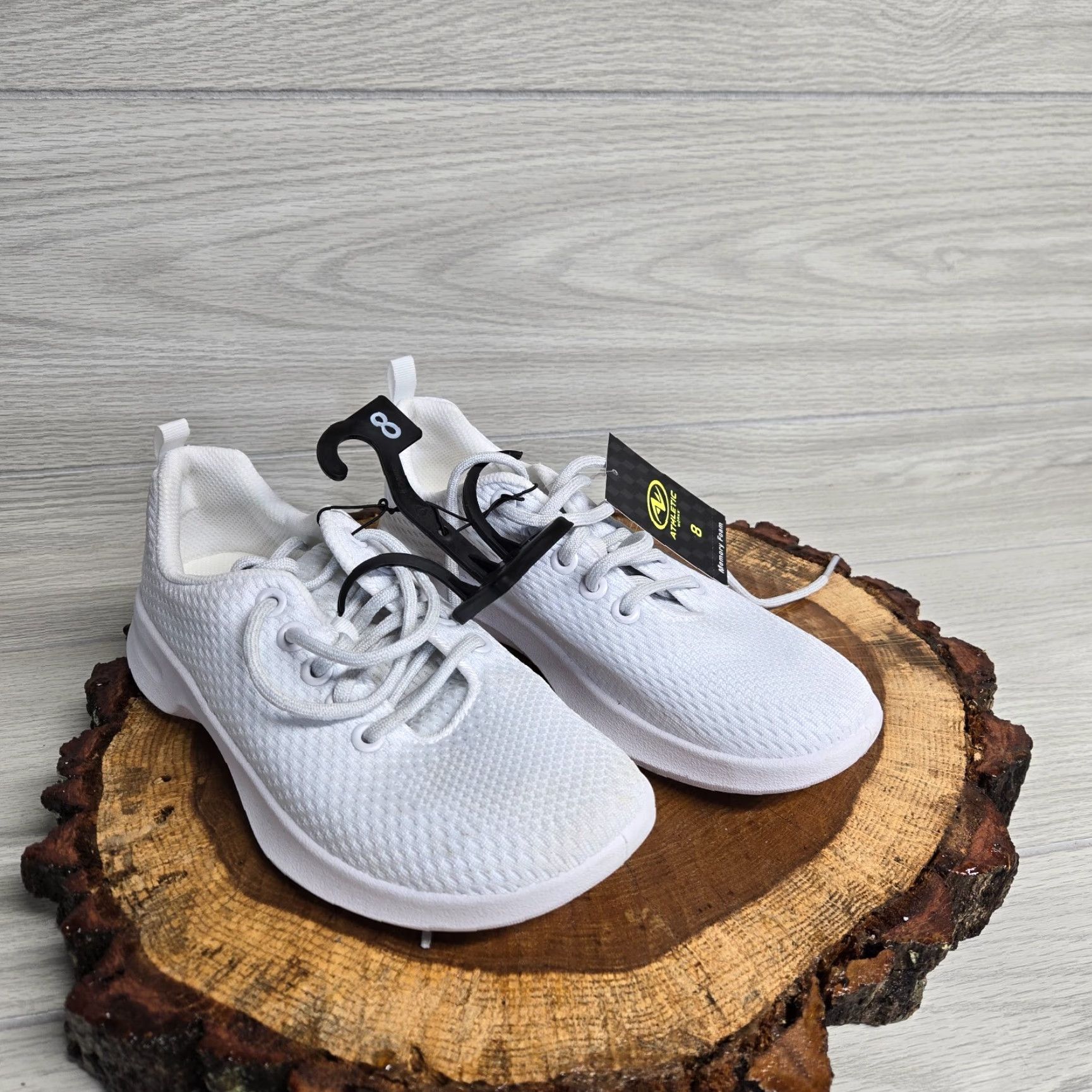 Athletic Works NEW Athletic Works White Lifestyle Jogger Sneakers Shoes Adult Women's 8 NEW Size 30" / US 8 / IT 44 - 2 Thumbnail