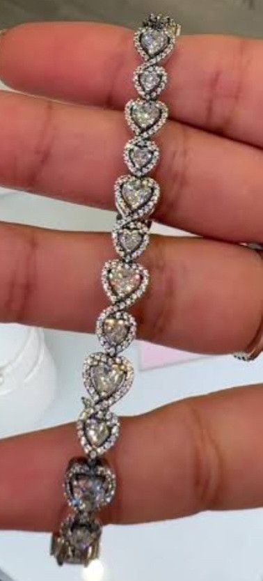 pandora PANDORA HALO HEARTS STERLING SILVER BRACELET SIZE 18 Size ONE SIZE - 6 Thumbnail