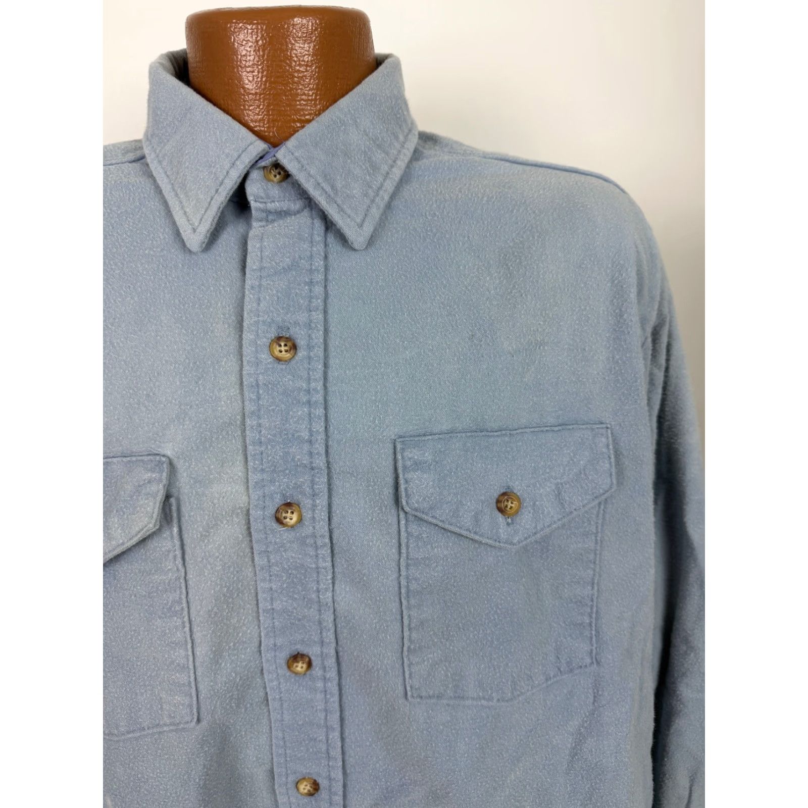 Vintage VINTAGE Outdoor Exchange Chamois Flannel Shirt Men 2XL Blue Heavyweight Pockets 80s 90s Grunge Hipster Outdoor Size US XXL / EU 58 / 5 - 3 Thumbnail