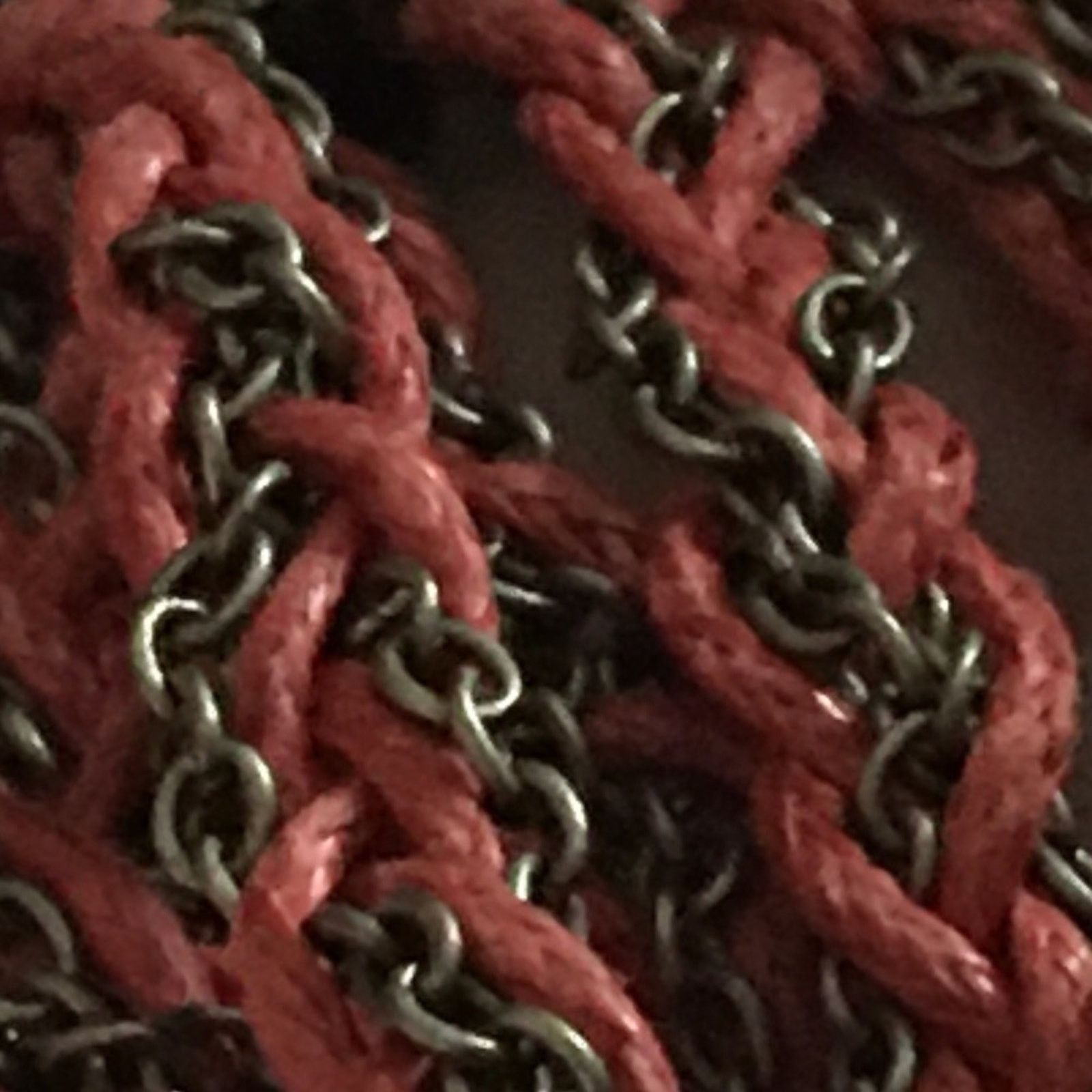 Jewelry Coral tone braided cord and chain necklace Size ONE SIZE - 8 Thumbnail