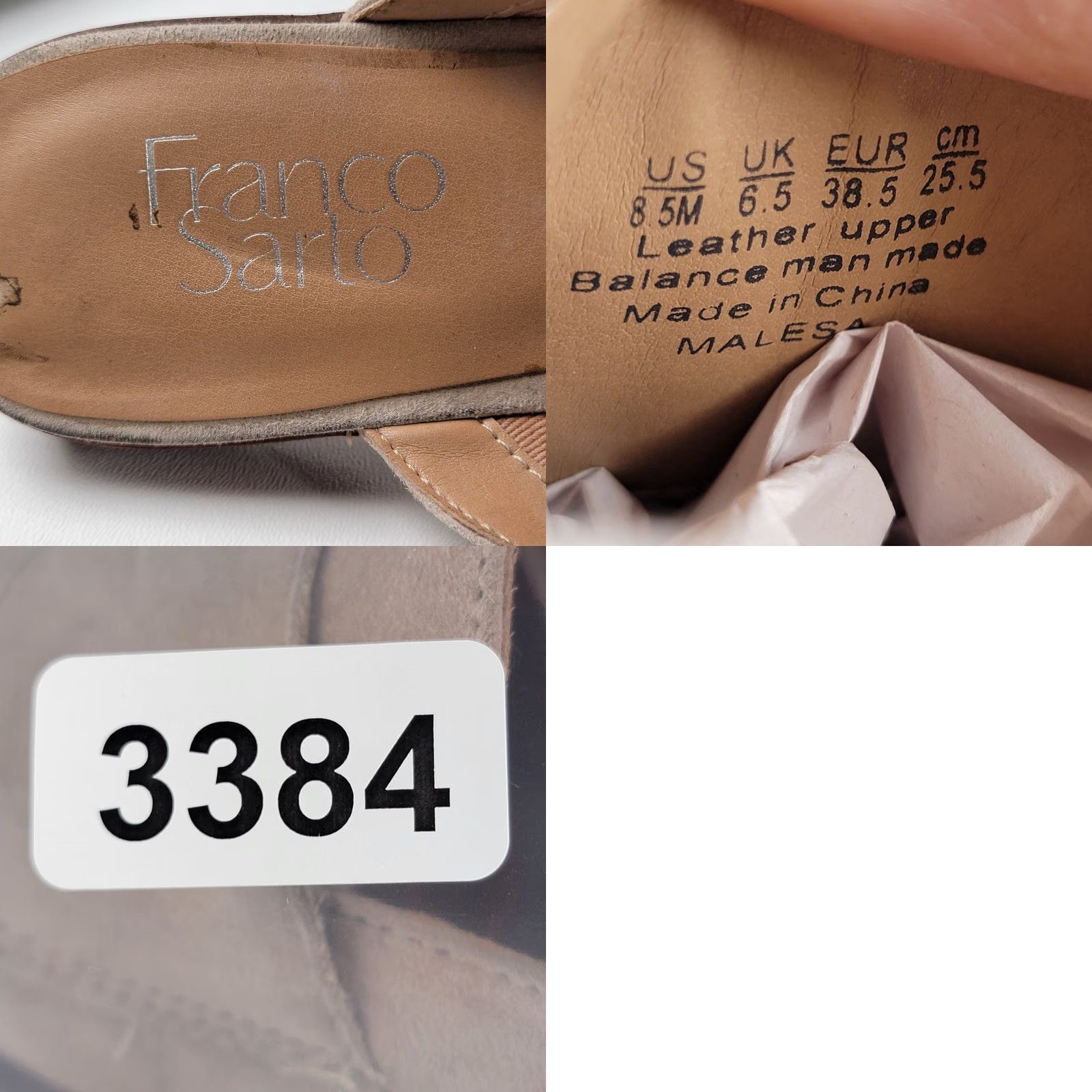 Franco Sarto Franco Sarto Malesa Suede Mule Clog Low Heel Beige Slip On Size 8.5 US Womens Flat Size US 9 / IT 39 - 9 Thumbnail
