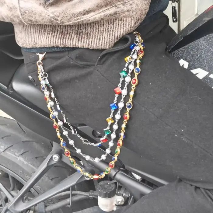 Jewelry 3 Layer Long Wallet Chain Waist Pants Size ONE SIZE - 8 Thumbnail