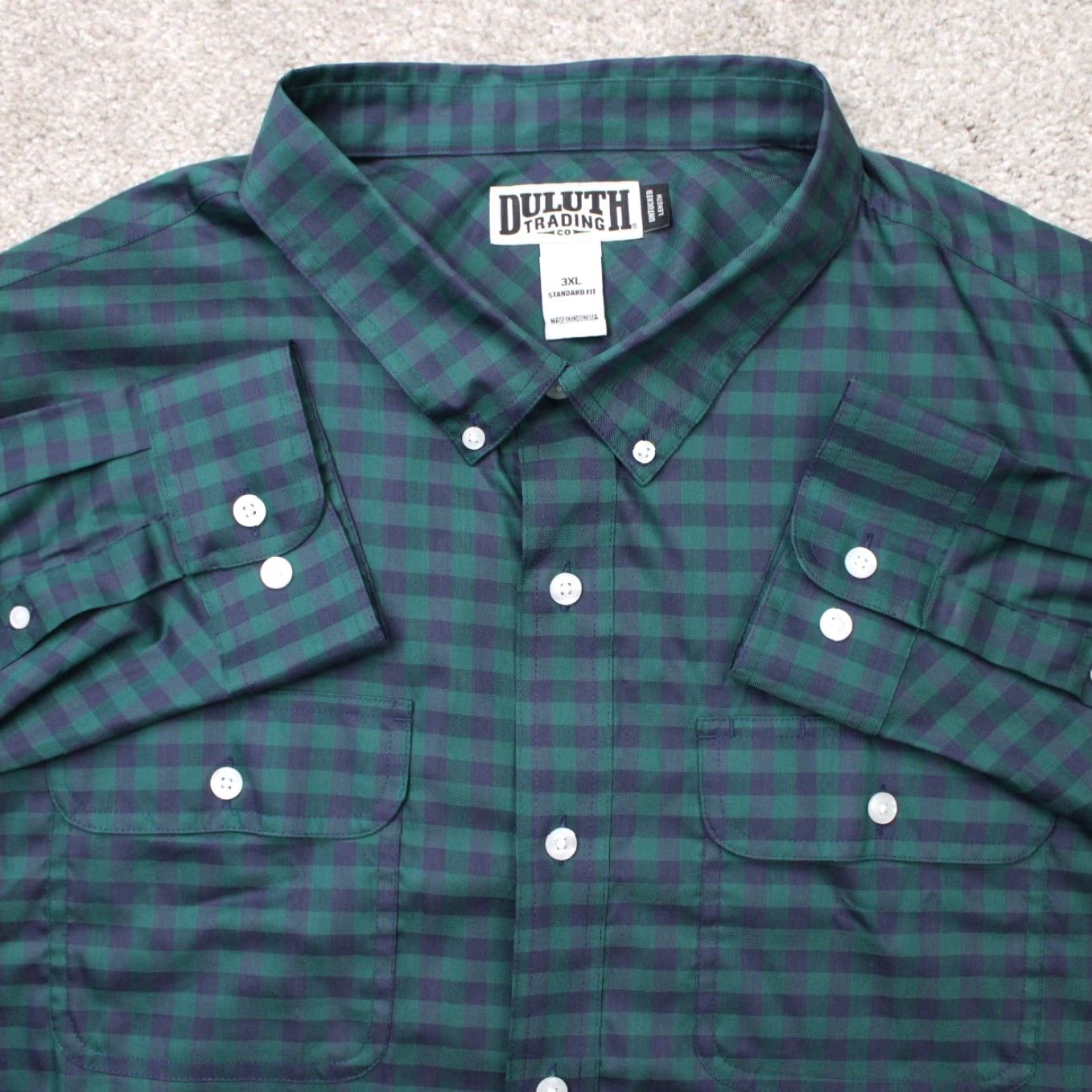 Vintage Duluth Shirt Men 3XL XXXL Green/Blue Plaid Untucked Soft Skills Standard Fit L/S Button-Up Casual Classic Mens Size US XXL / EU 58 / 5 - 2 Thumbnail