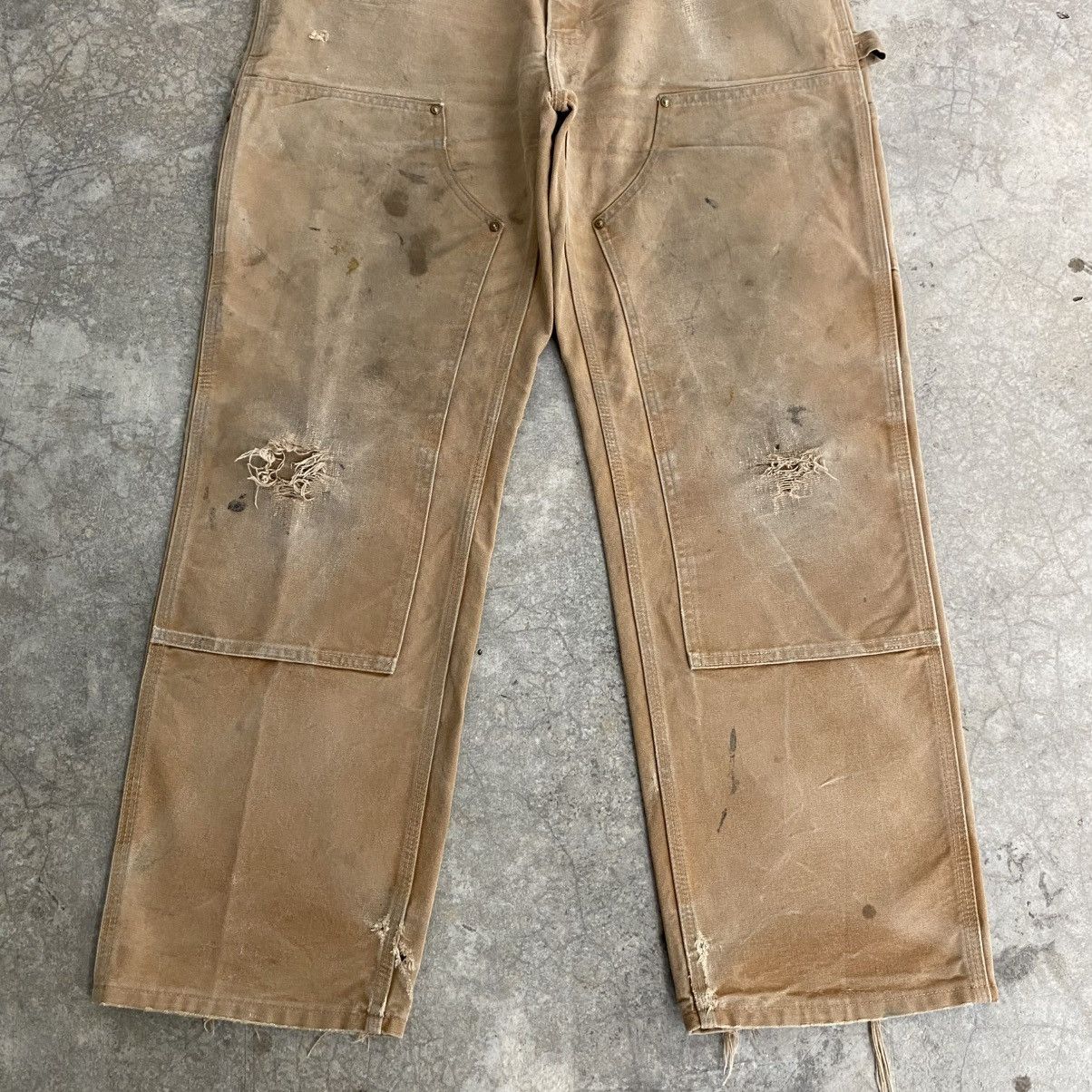 Carhartt Vintage Carhartt Double Knee Faded Tan Carpenter Pants Size US 34 / EU 50 - 4 Thumbnail