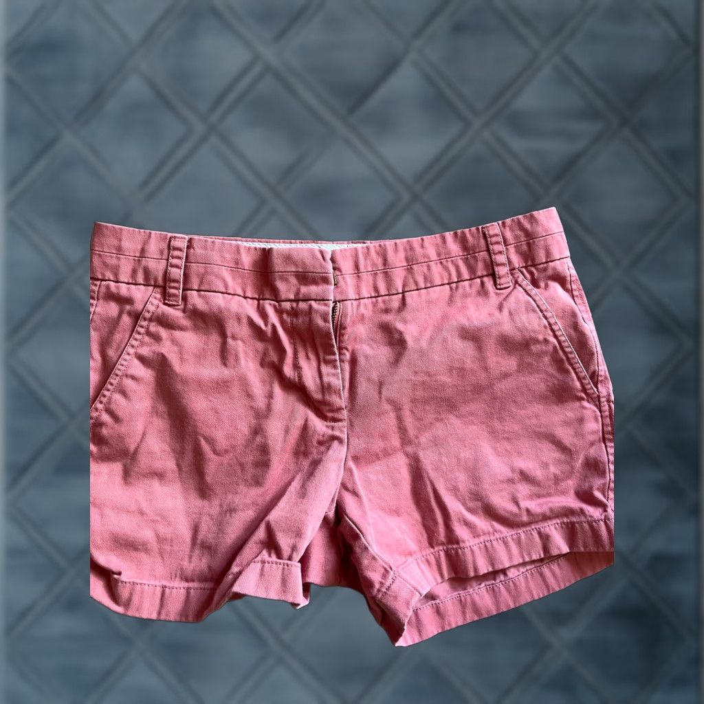 J.Crew VINTAGE no J.CREW Chino Shorts City Fit Women 4 Pink Solid 5 Inseam Summer Casual Travel Workwear Linen? Wait. Size 27" / US 4 / IT 40 - 1 Thumbnail