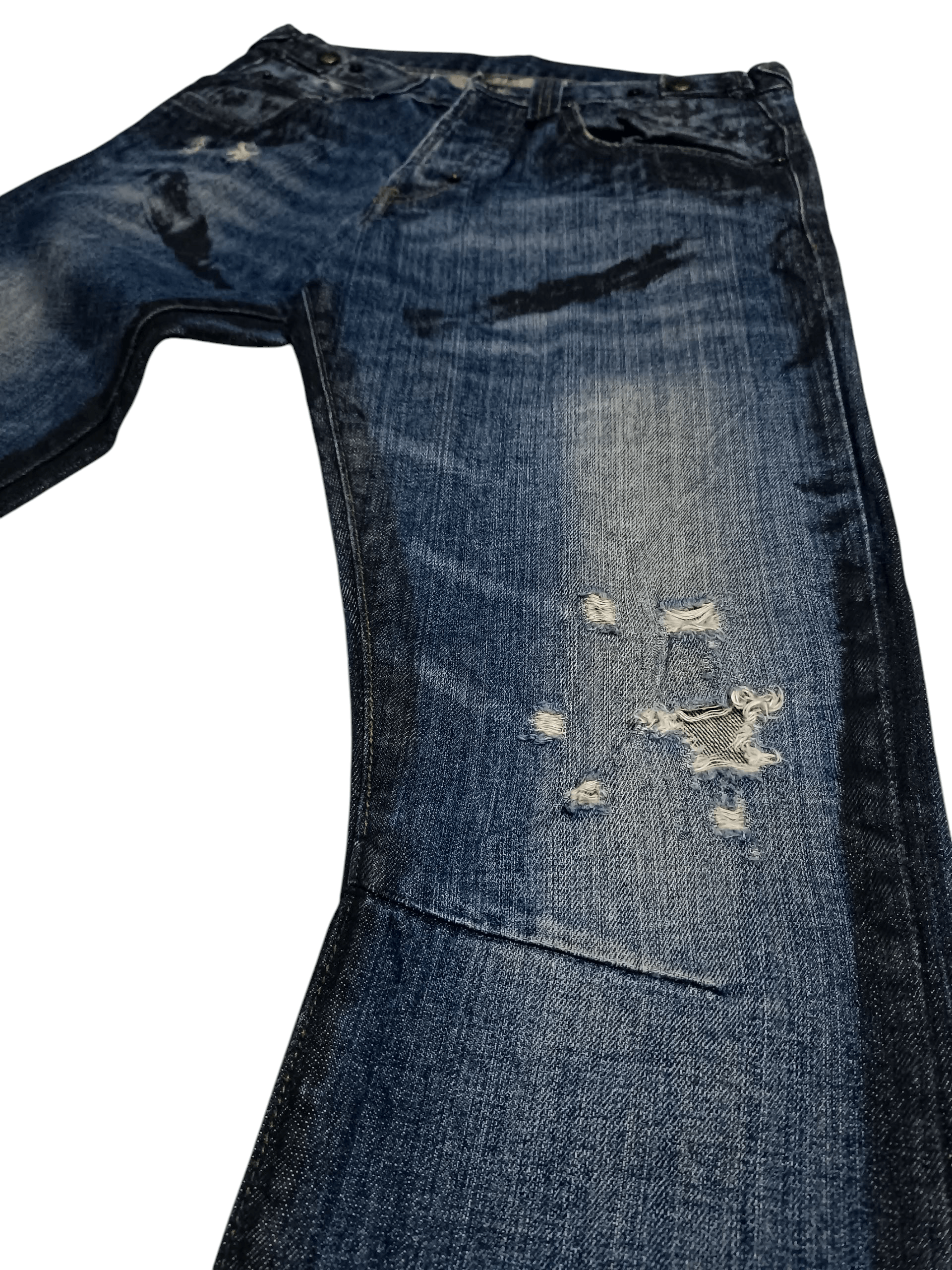 Prps Prps Noir Japanese Denim Distressed Thrashed Crop Fit Size US 28 / EU 44 - 4 Thumbnail